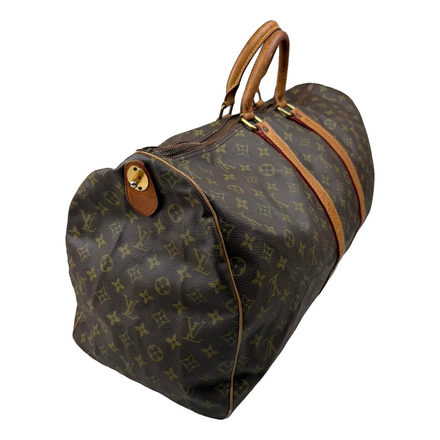 Keepall leather travel bag