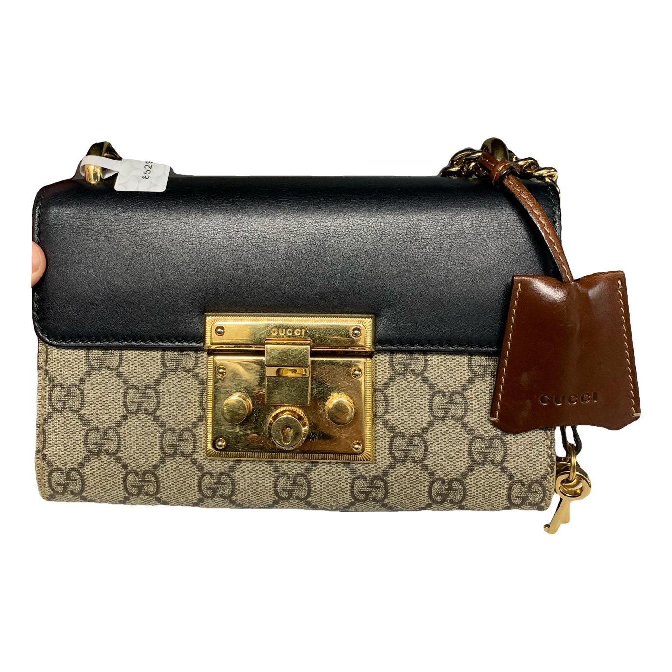 Padlock leather handbag