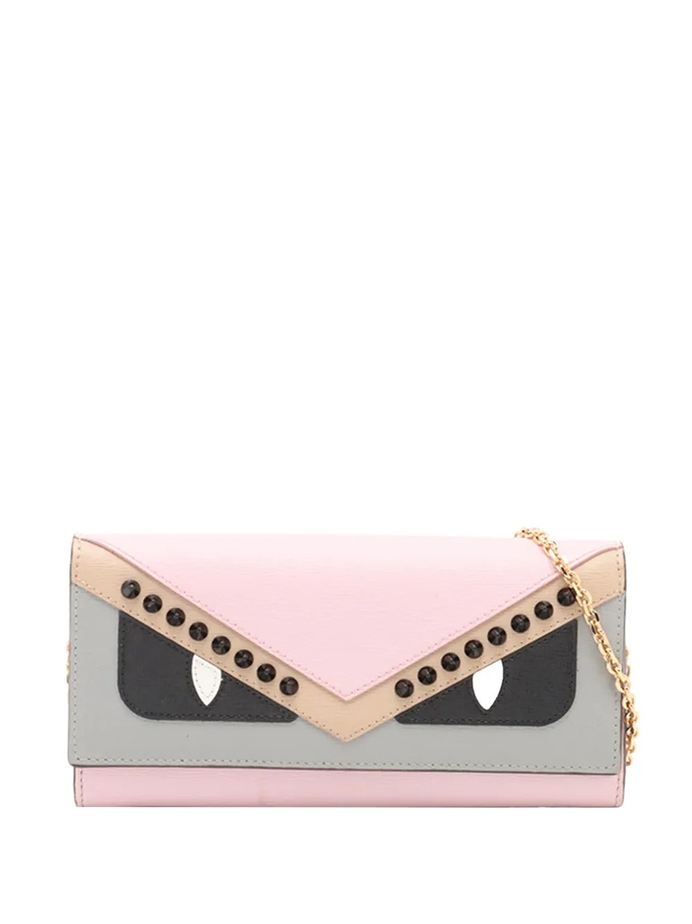 2010-2026 Studded Leather Monster Eyes Tube Wallet On Chain crossbody bag