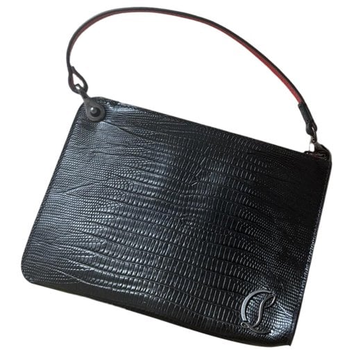 Leather clutch bag