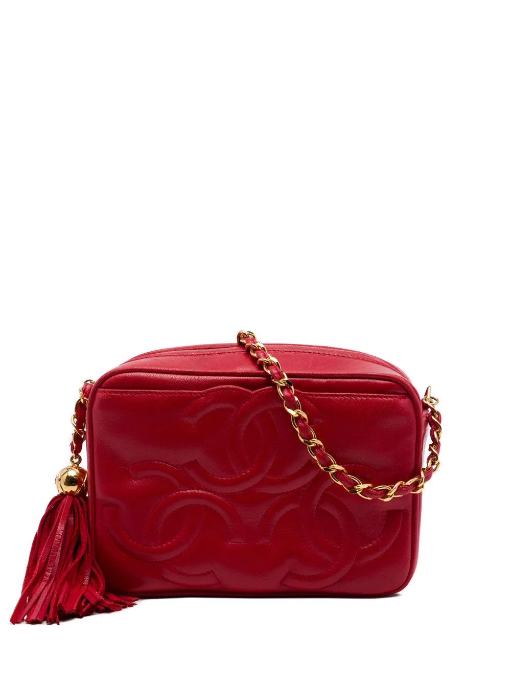 1994-1996 Triple CC Lambskin Tassel Chain Camera Bag crossbody bag
