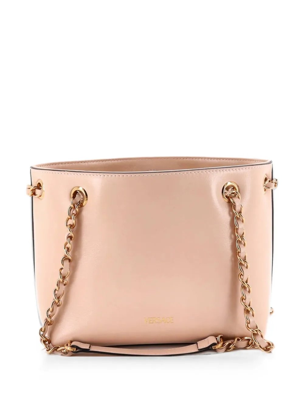 Medusa Icon Chain Tote Leather Mini bucket bag