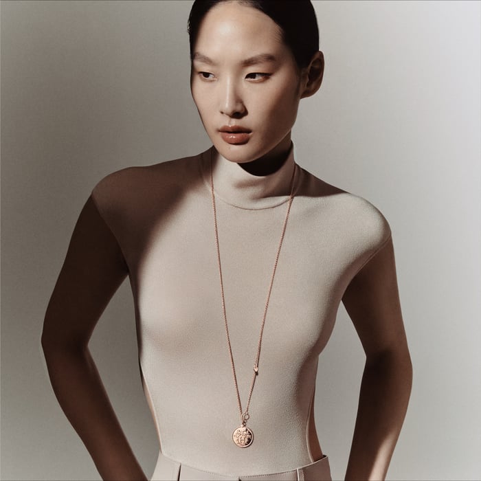 Sans Coloris Hermès Ex-libris Long Necklace, Medium Model