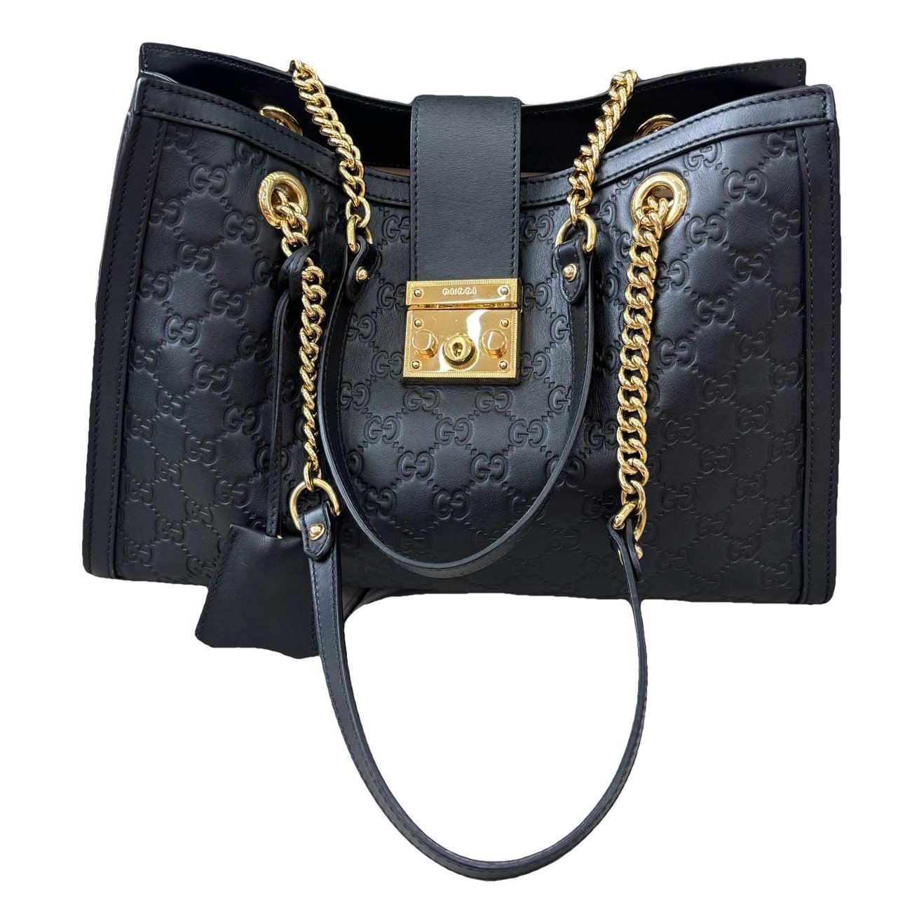 Padlock leather crossbody bag