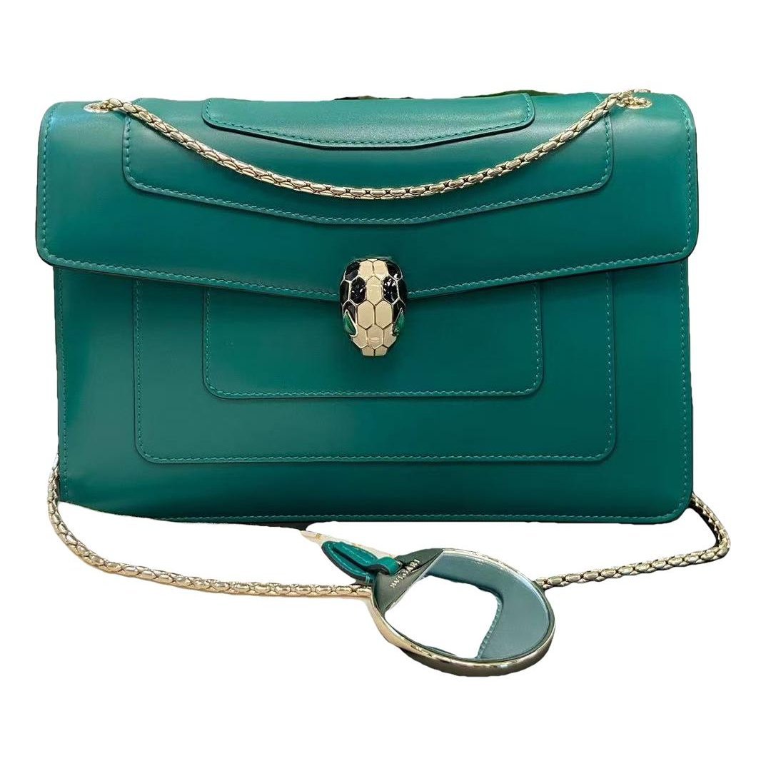 Serpenti leather handbag