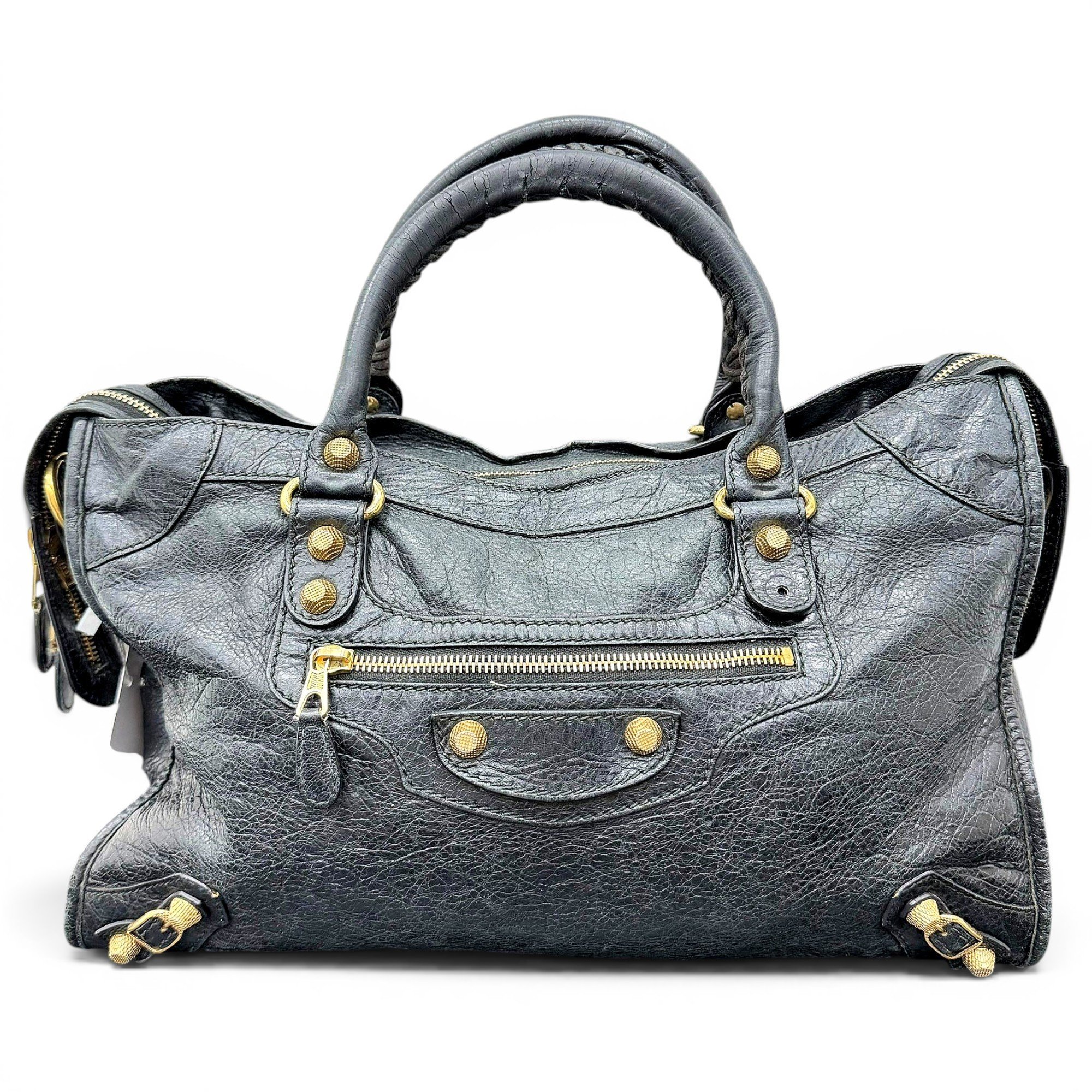 Classic Metalic leather handbag
