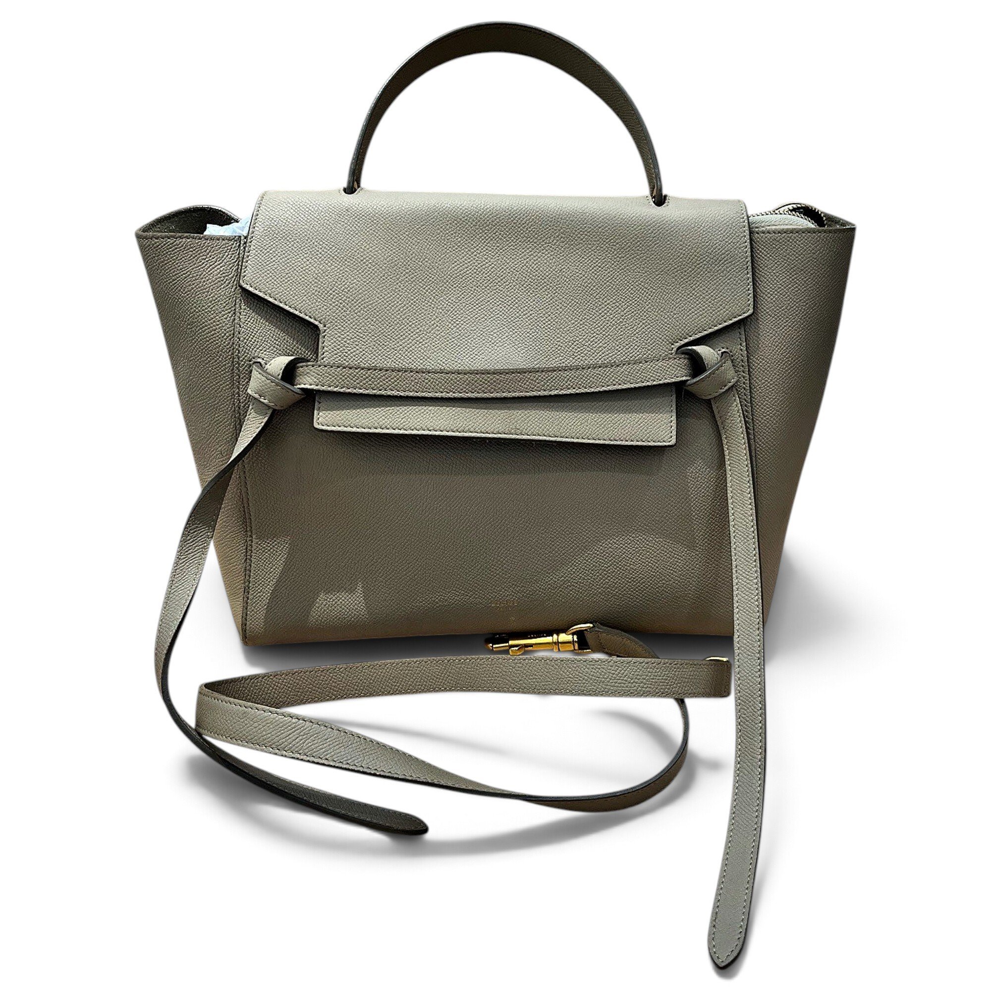 Belt leather handbag