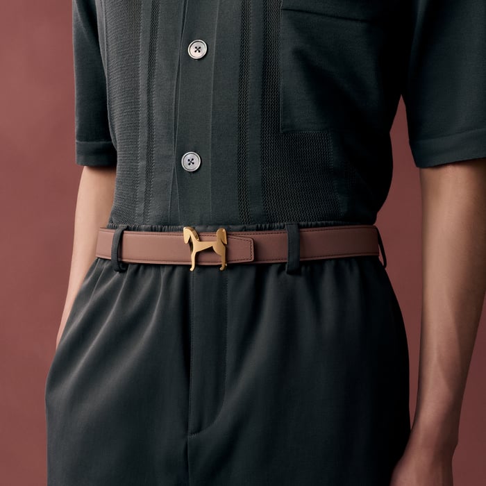 Panache Belt Buckle & Reversible Leather Strap 32 MM