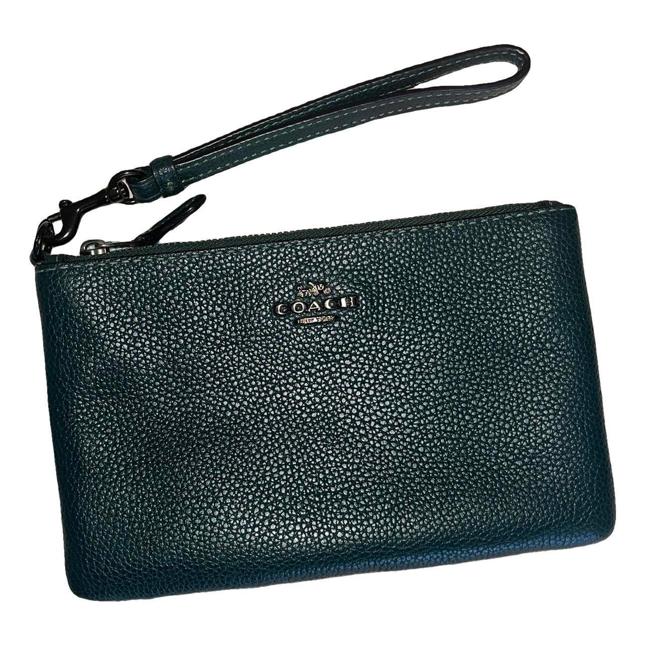 Leather clutch bag