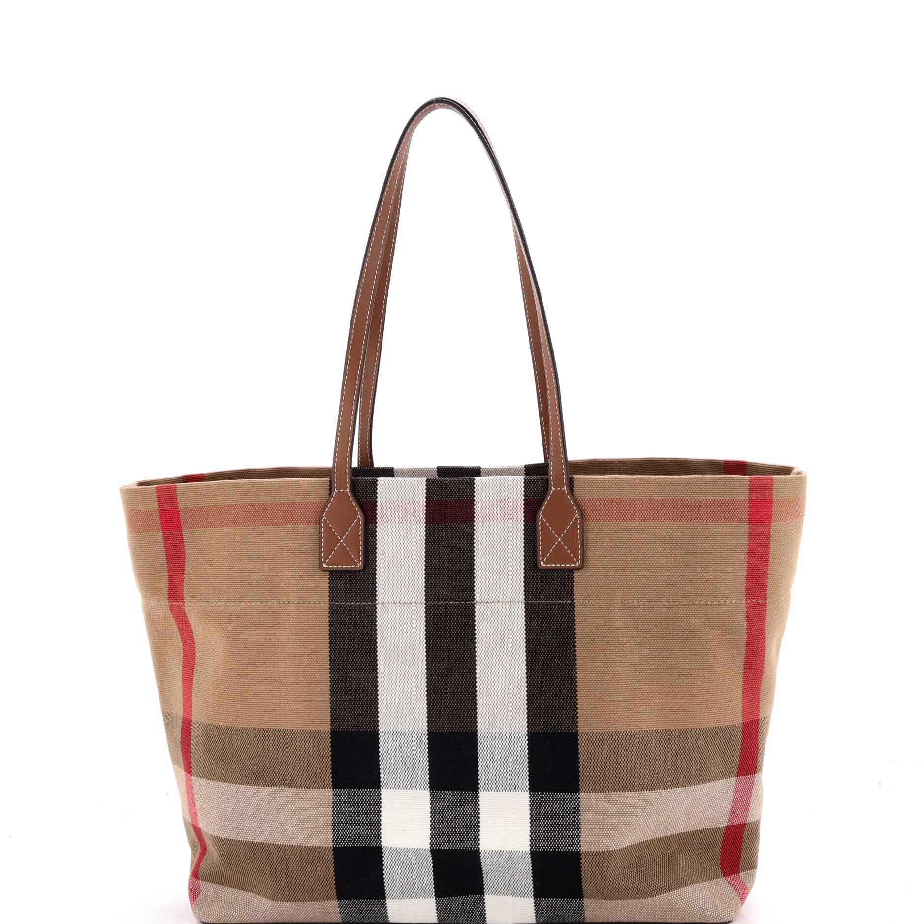 Soft Tote House Check Canvas Medium