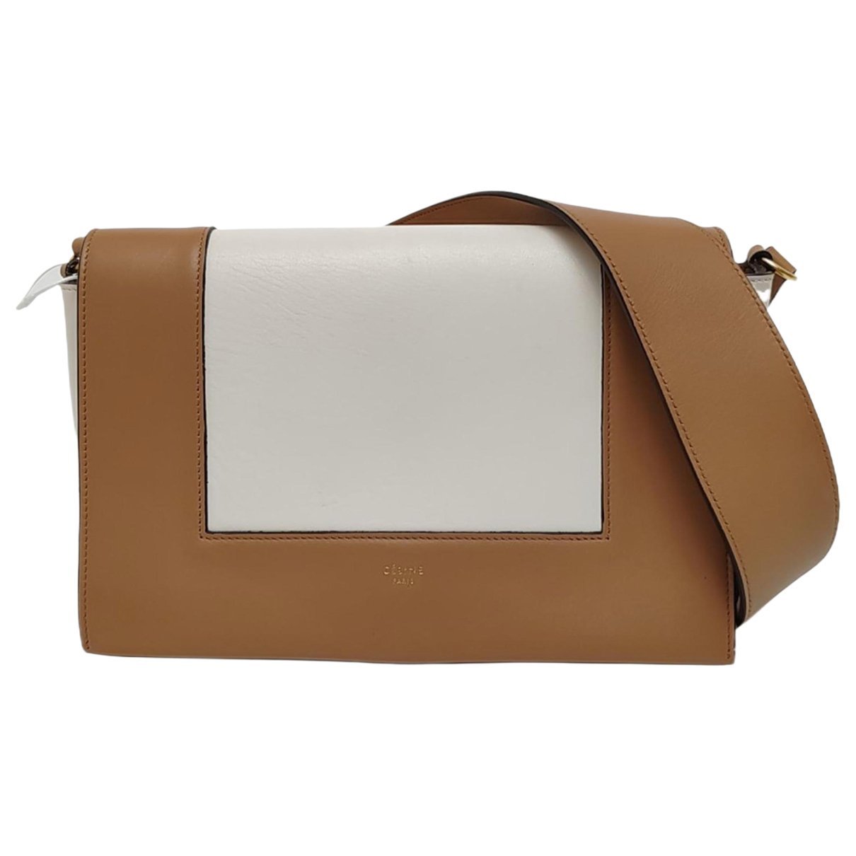 Frame leather handbag