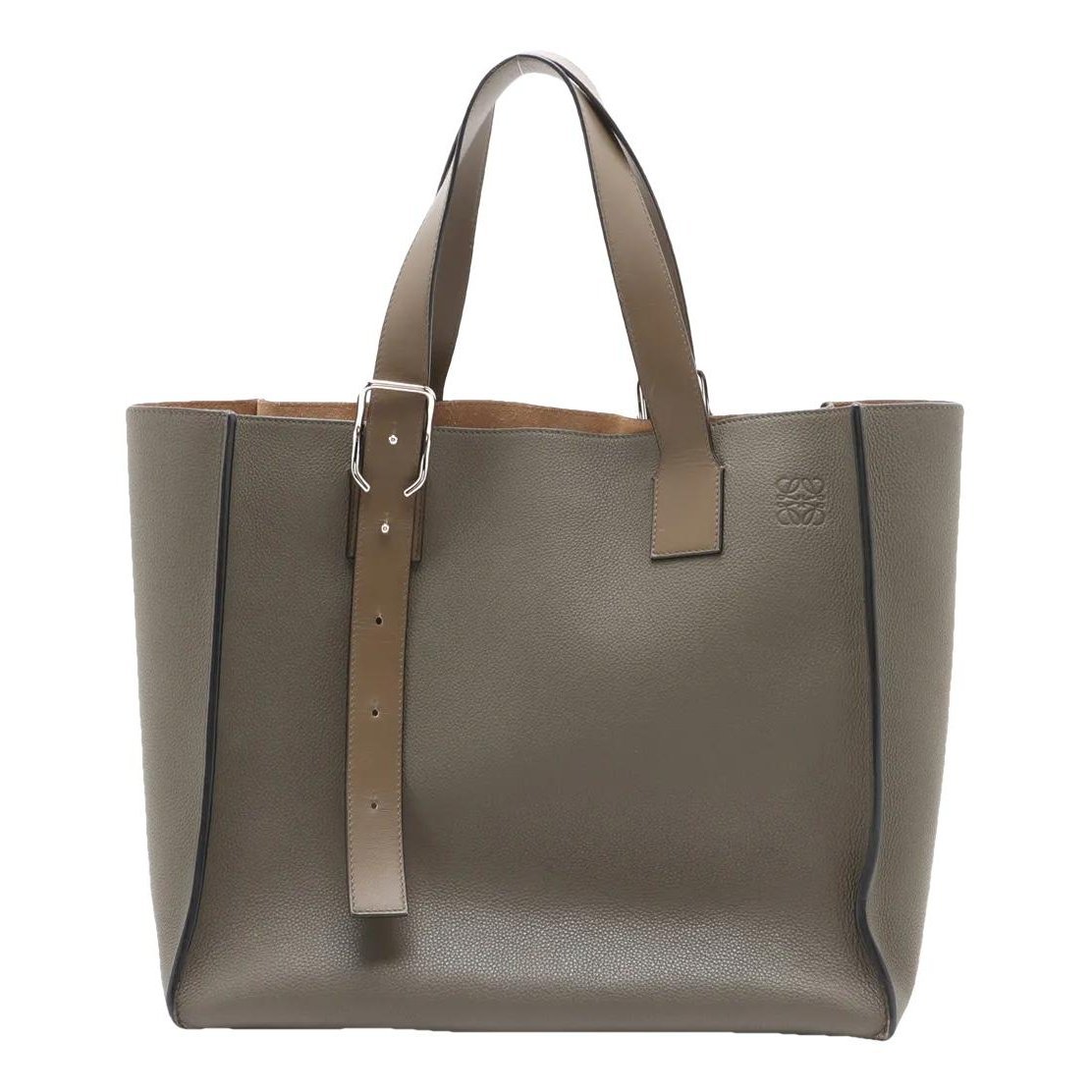 Buckle Tote leather handbag