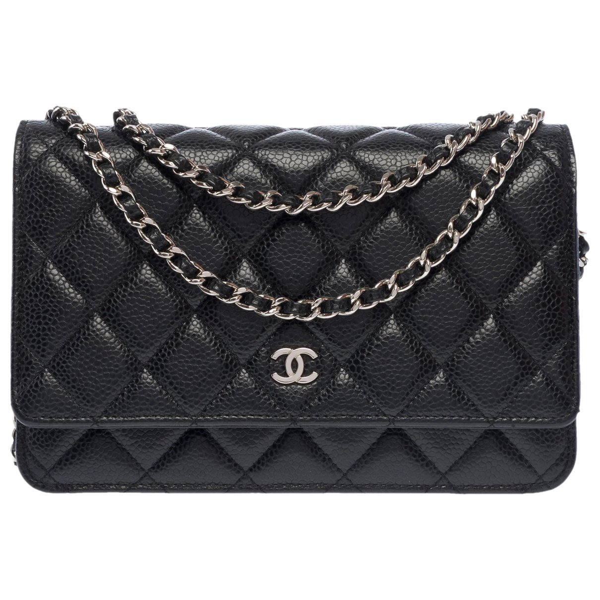 Wallet On Chain leather handbag