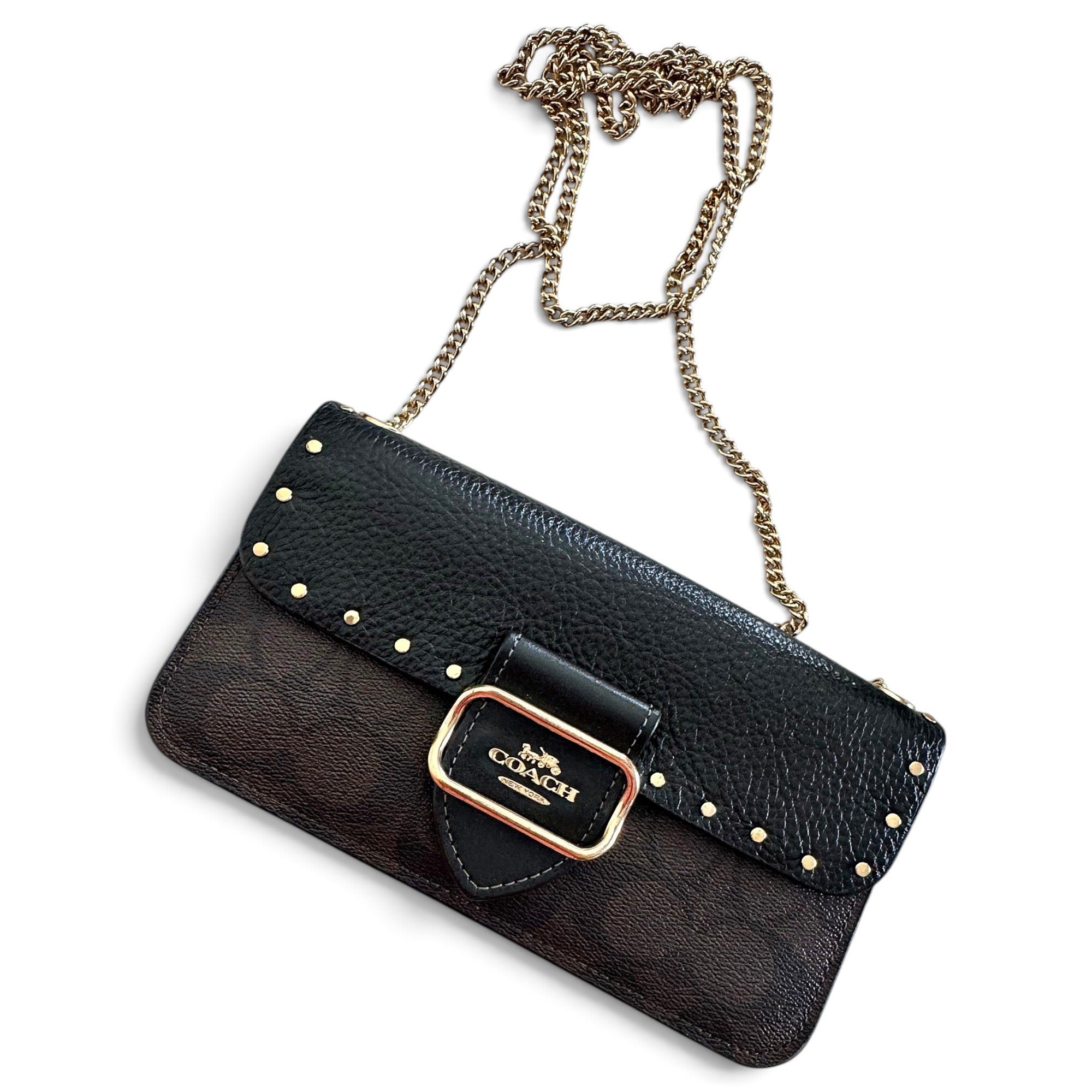 Signature Sufflette leather clutch bag