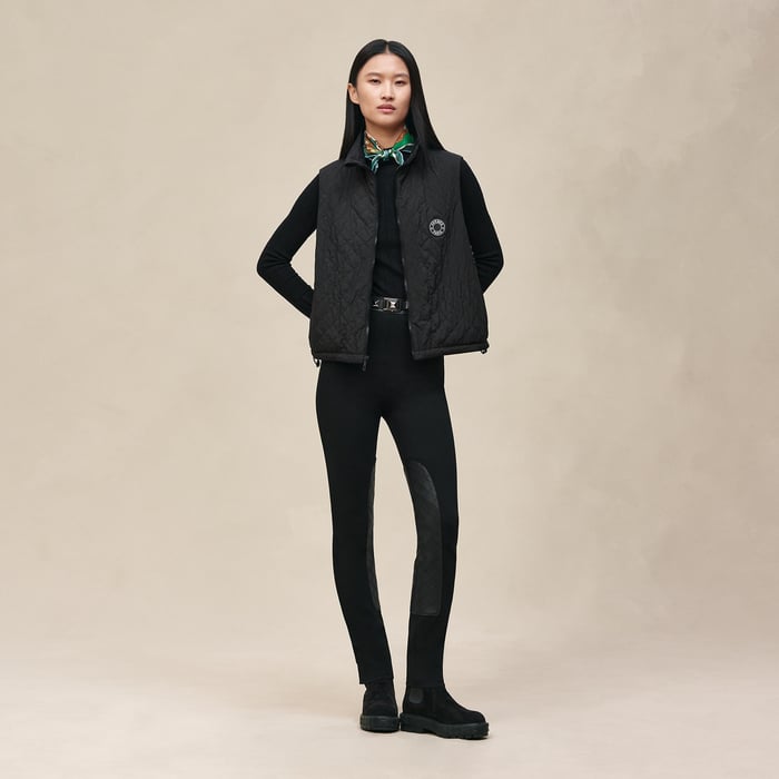 Noir Quilted Sleeveless Jacket