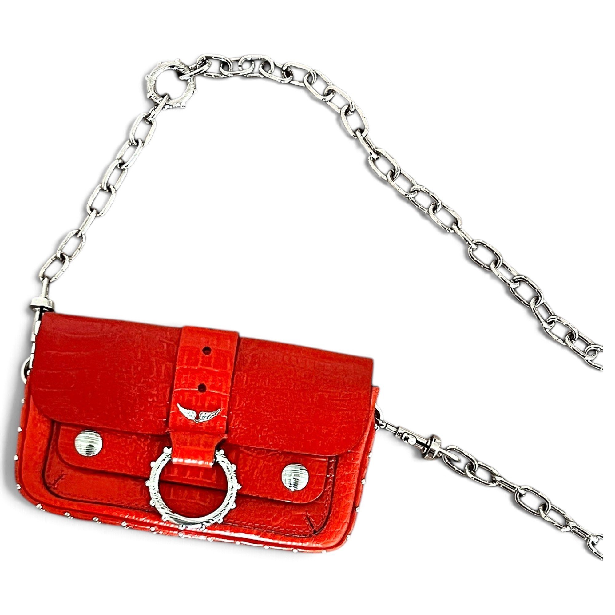 Leather clutch bag