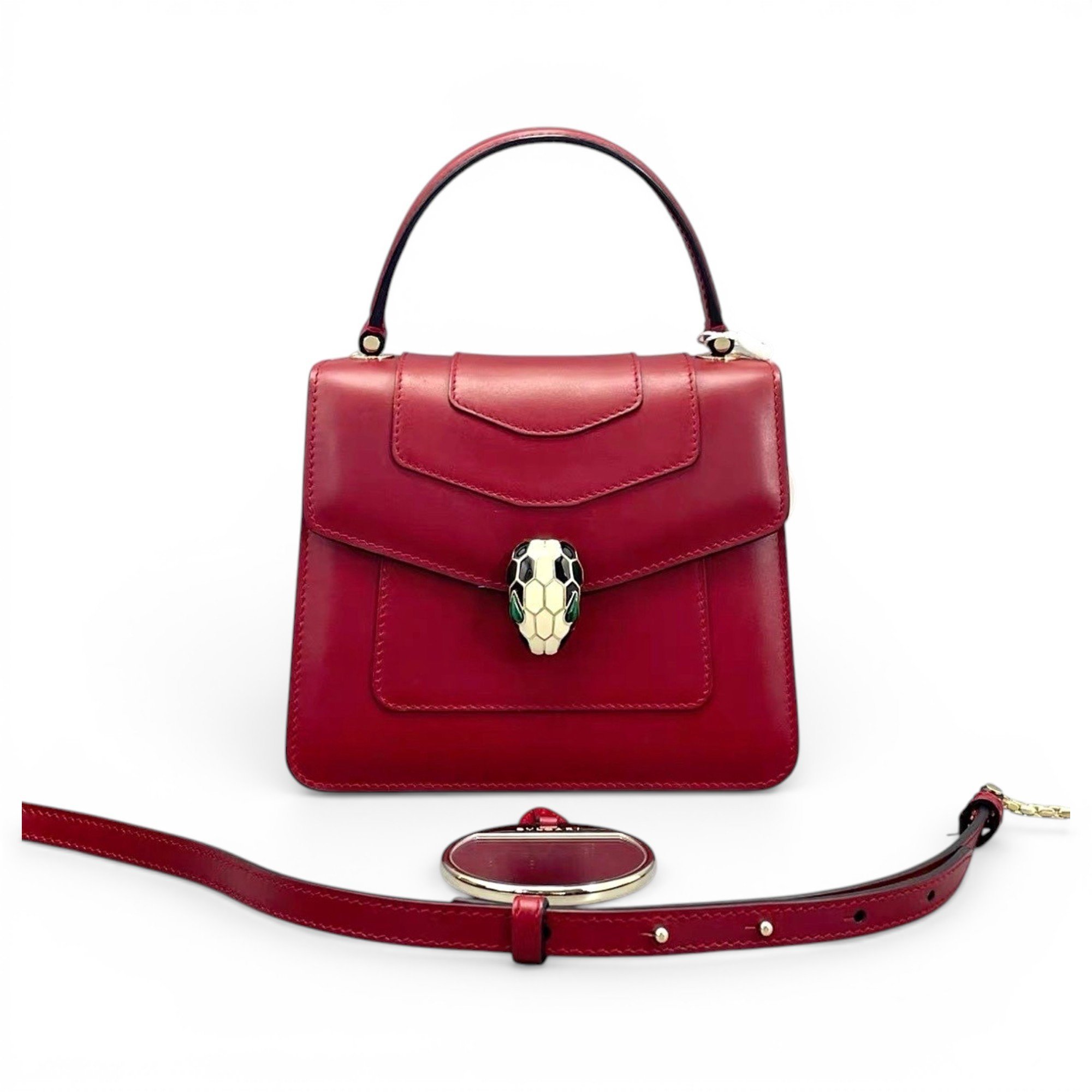 Serpenti leather handbag