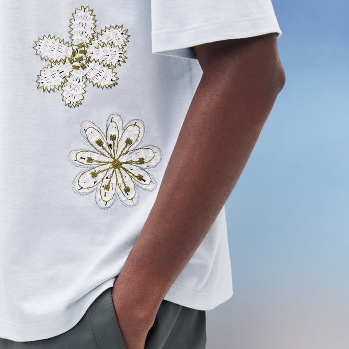 Glacier "Fleurs Zigzag" T-shirt