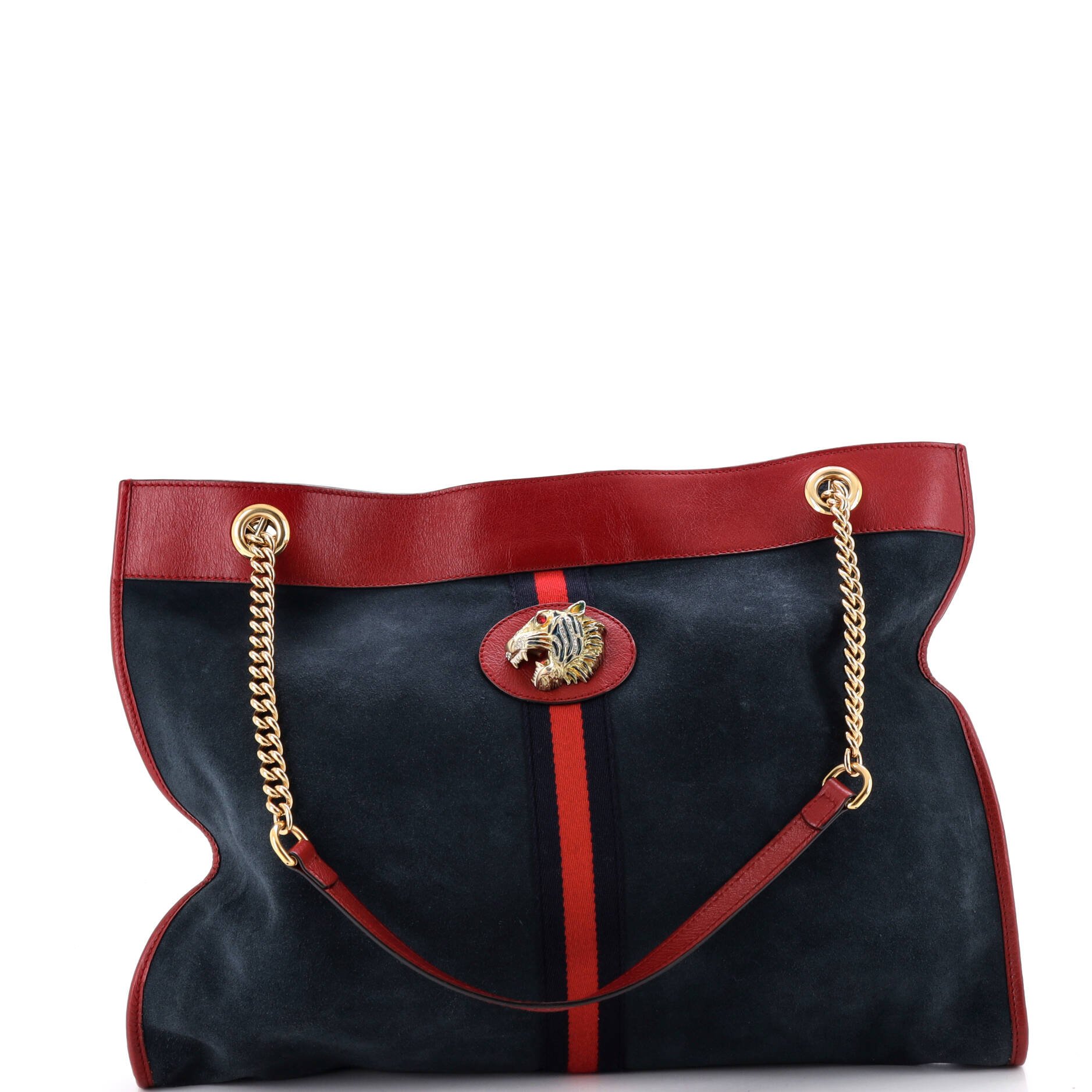 Rajah Chain Tote Suede Large