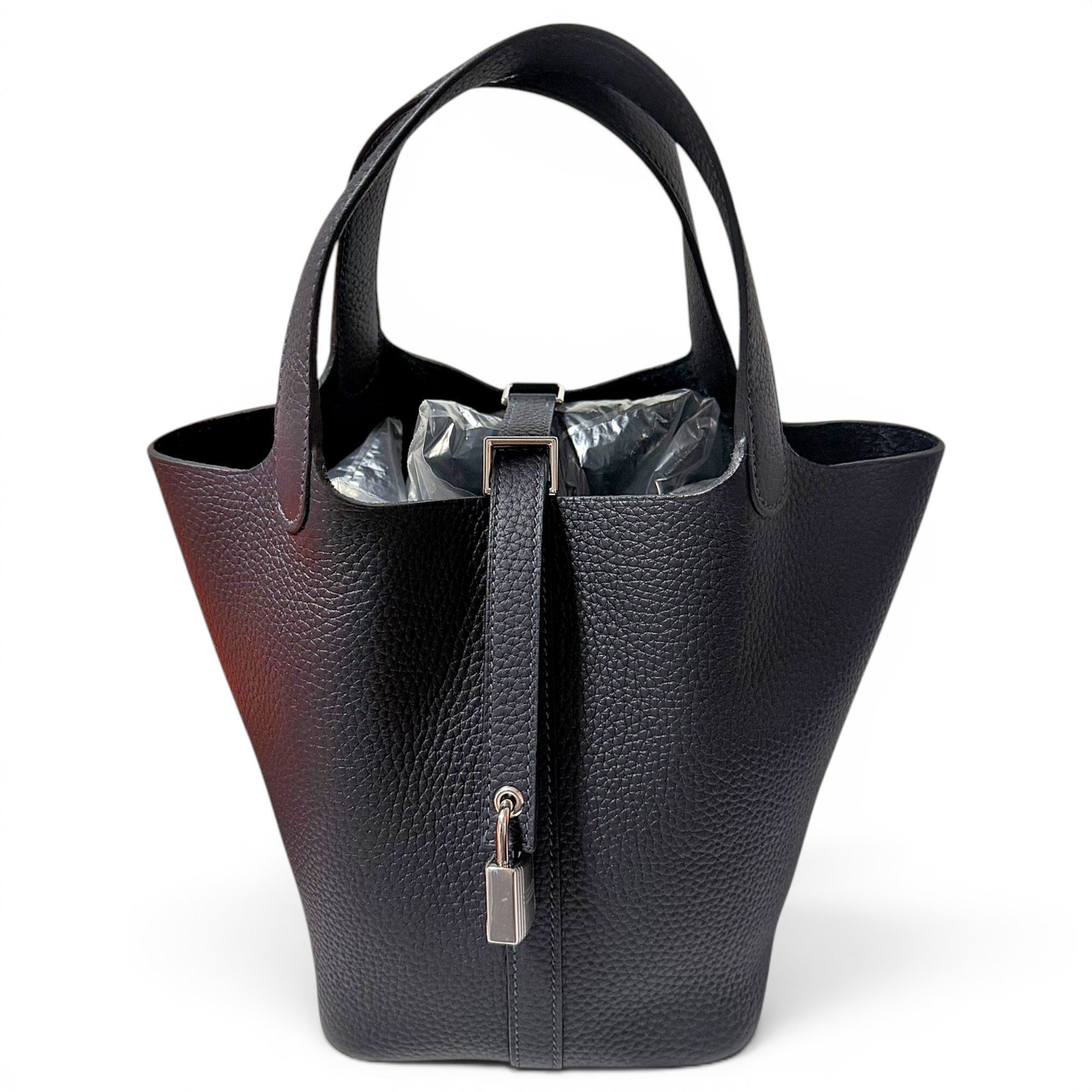 Picotin leather tote