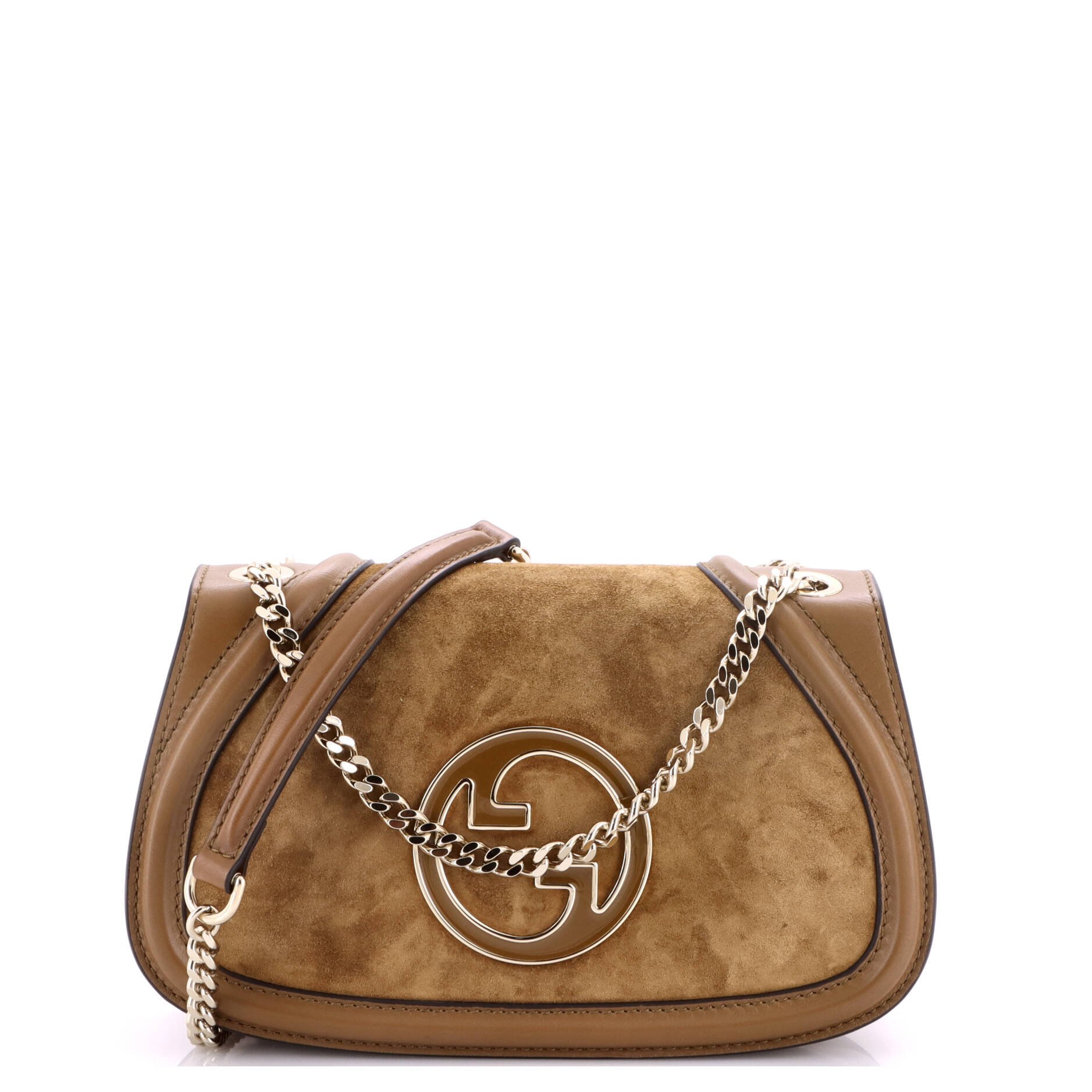 Blondie NM Chain Flap Bag Suede and Leather Small