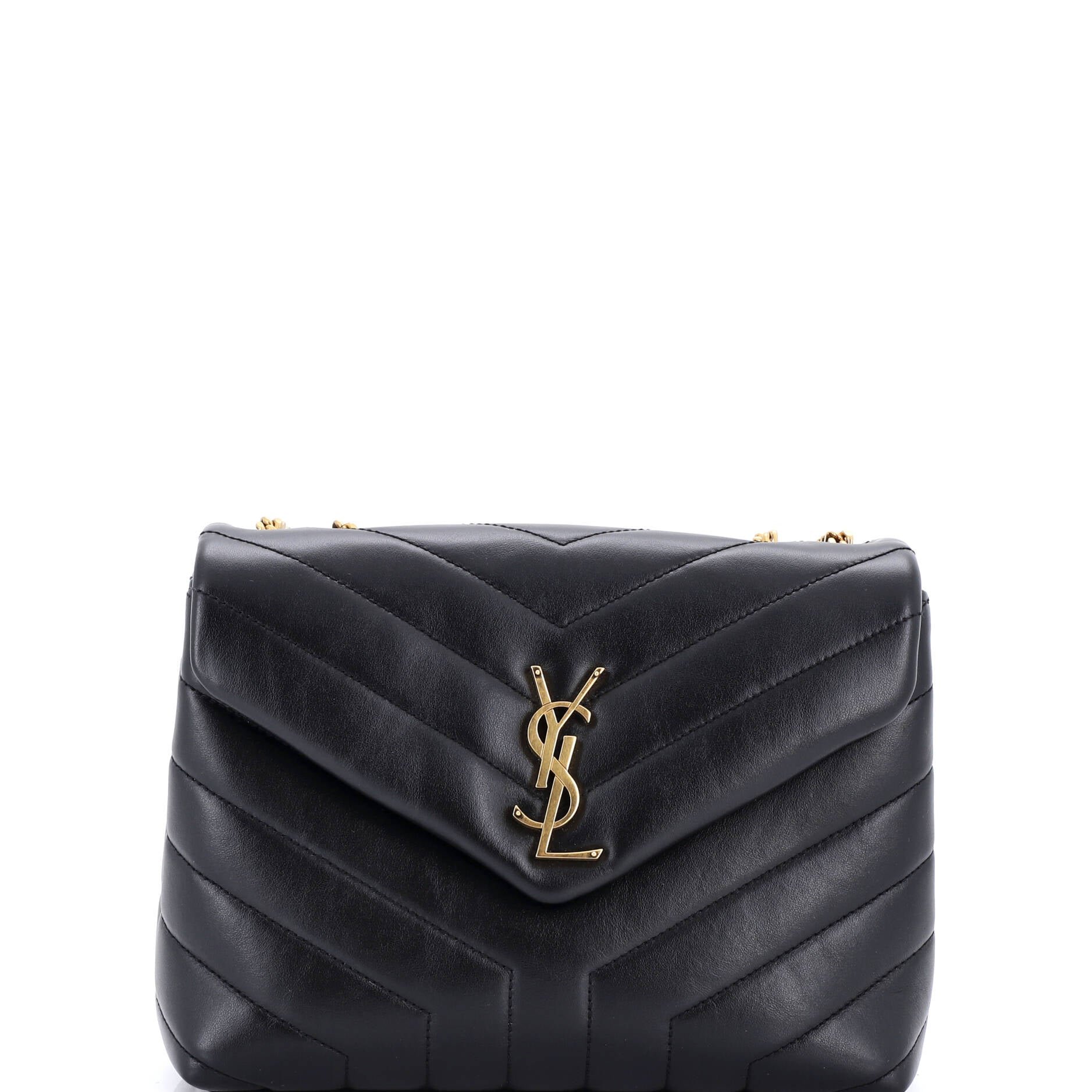Saint Laurent Loulou Shoulder Bag Matelasse Chevron Leather Small