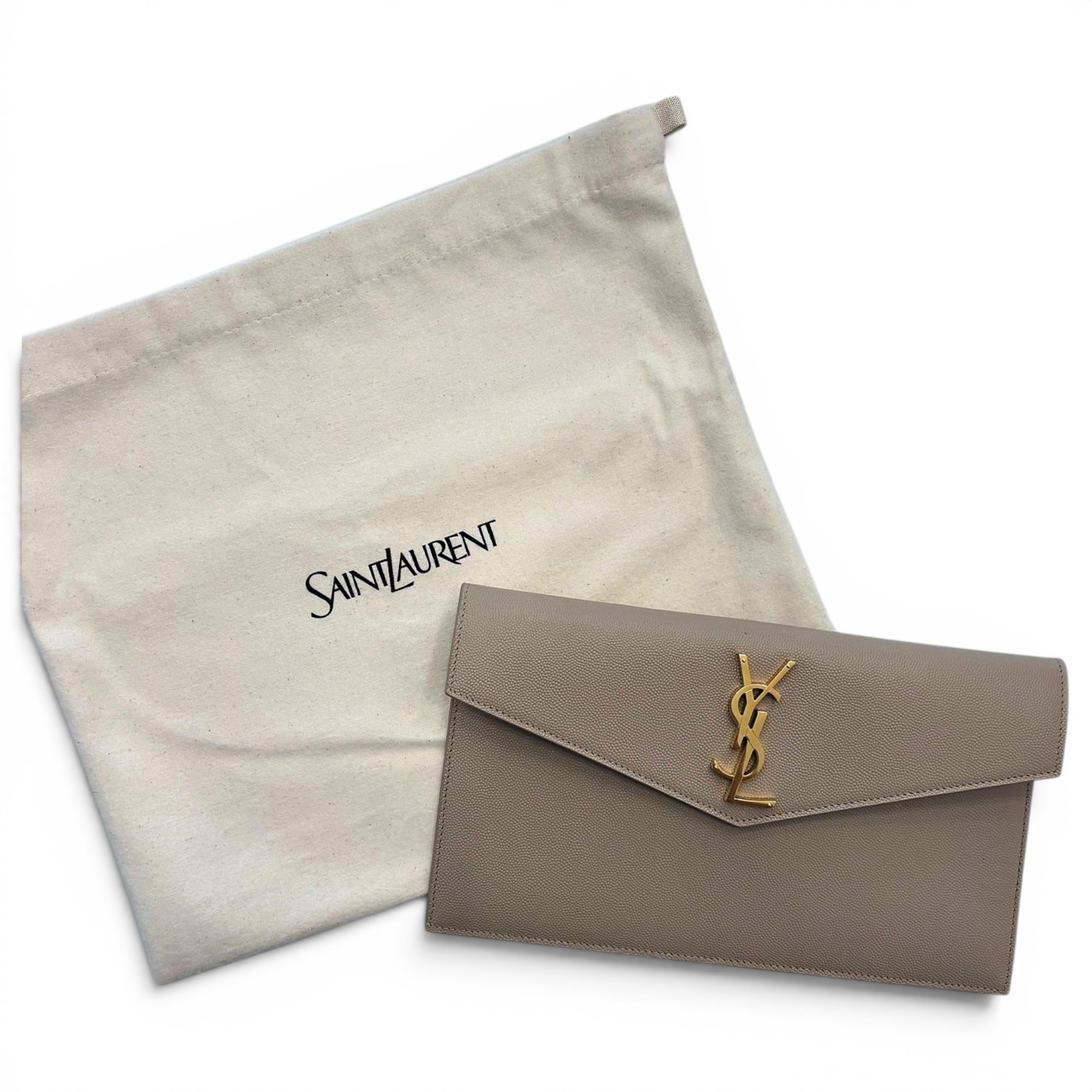 Leather clutch bag