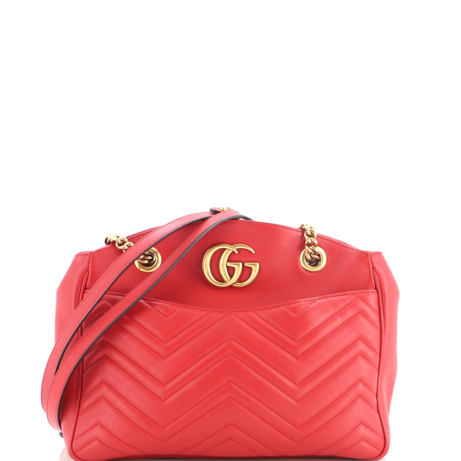 GG Marmont Chain Tote Matelasse Leather Medium