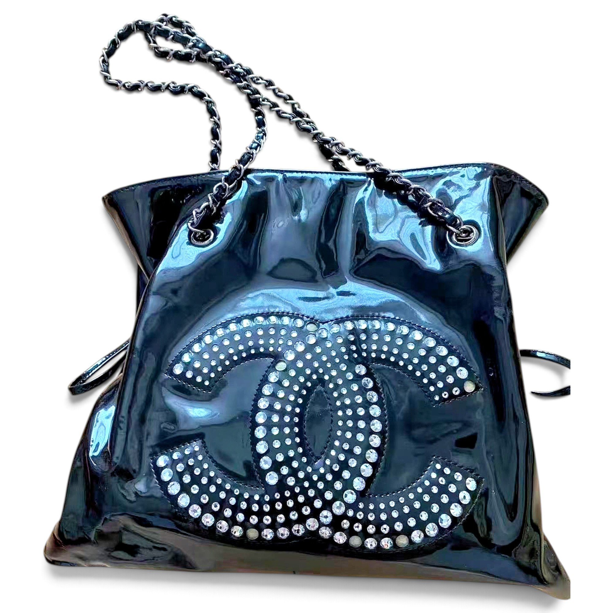 Patent leather tote