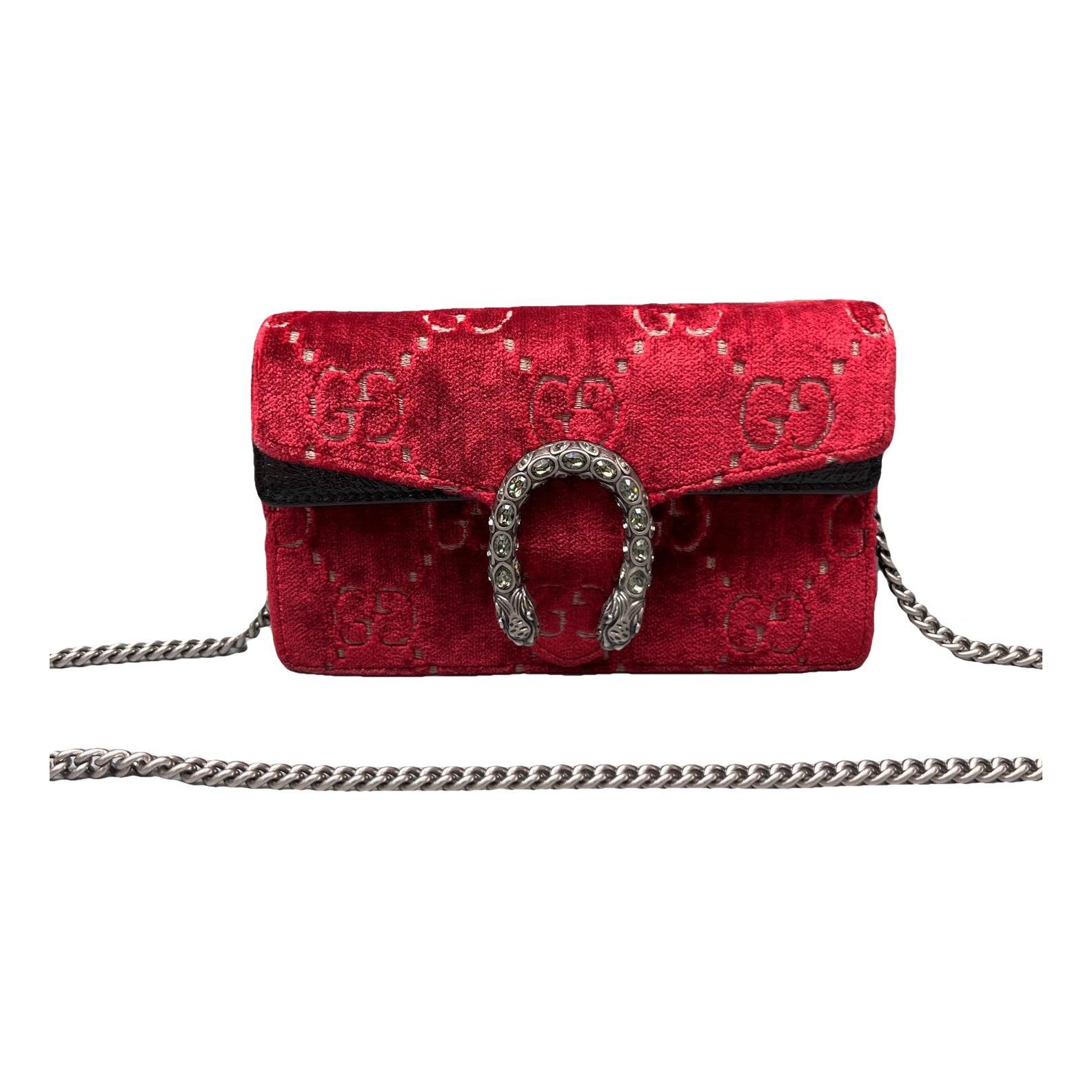 Dionysus Super Mini velvet handbag