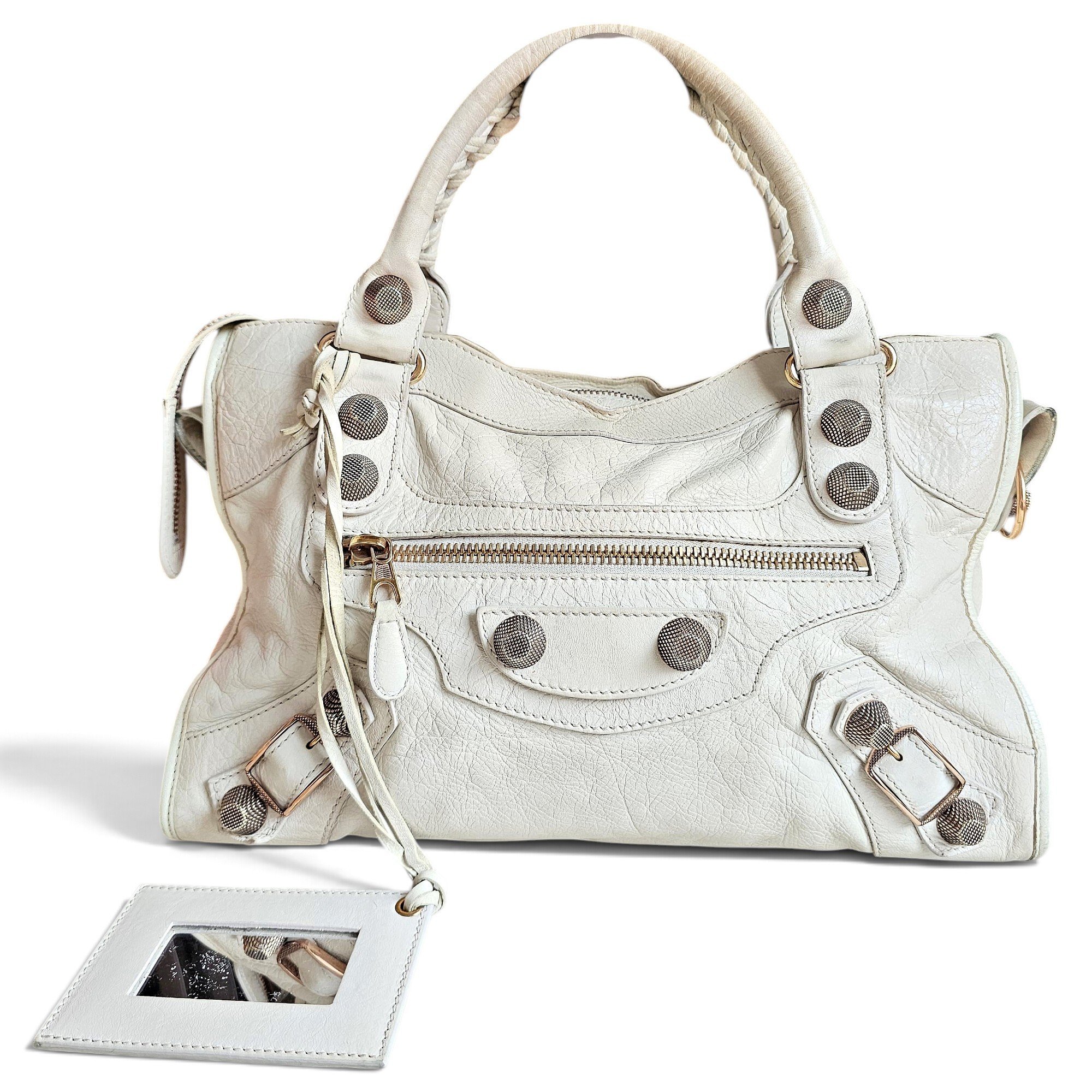 City leather handbag