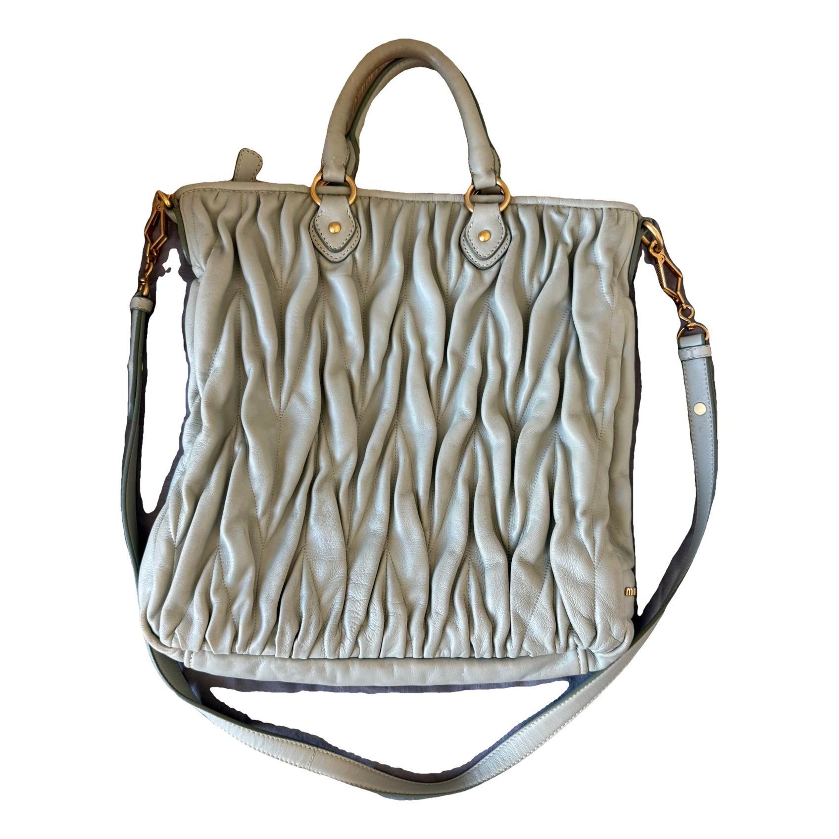 Matelassé leather crossbody bag