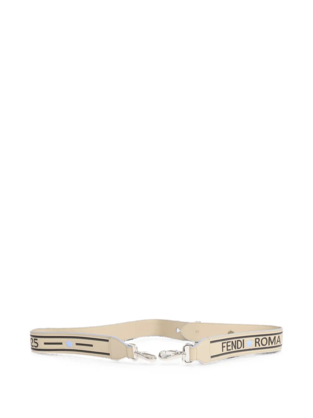 logo-print leather shoulder strap
