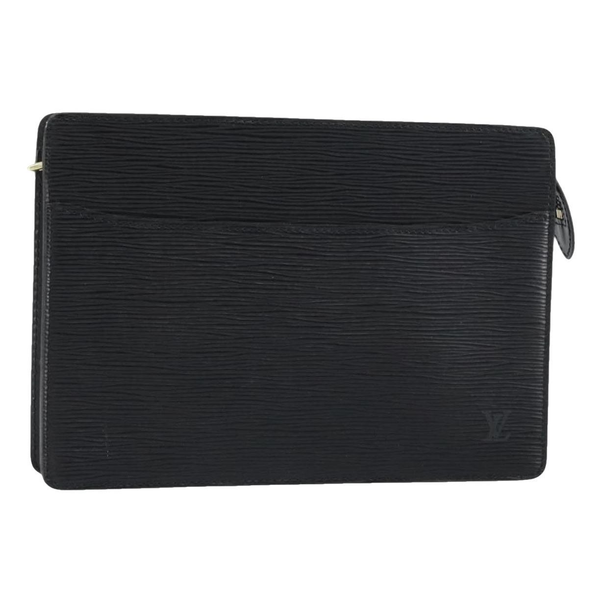 Leather clutch bag