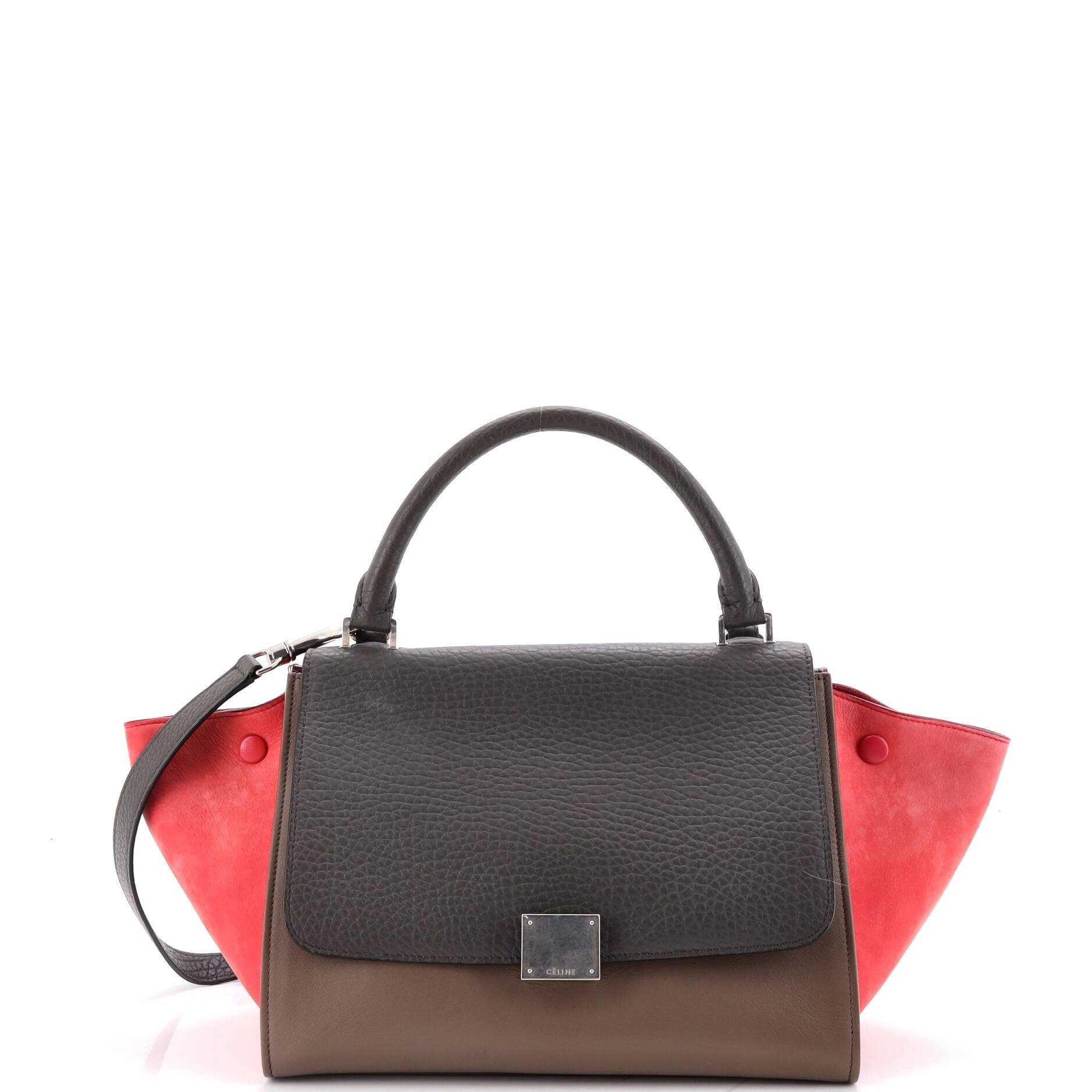 Tricolor Trapeze Bag Leather Small