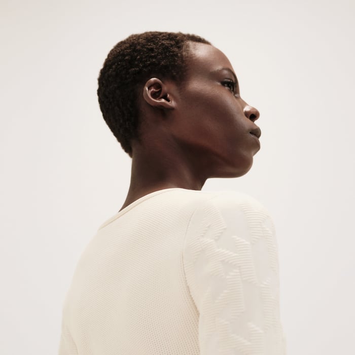 Blanc Naturel "H" Long-sleeve Sweater