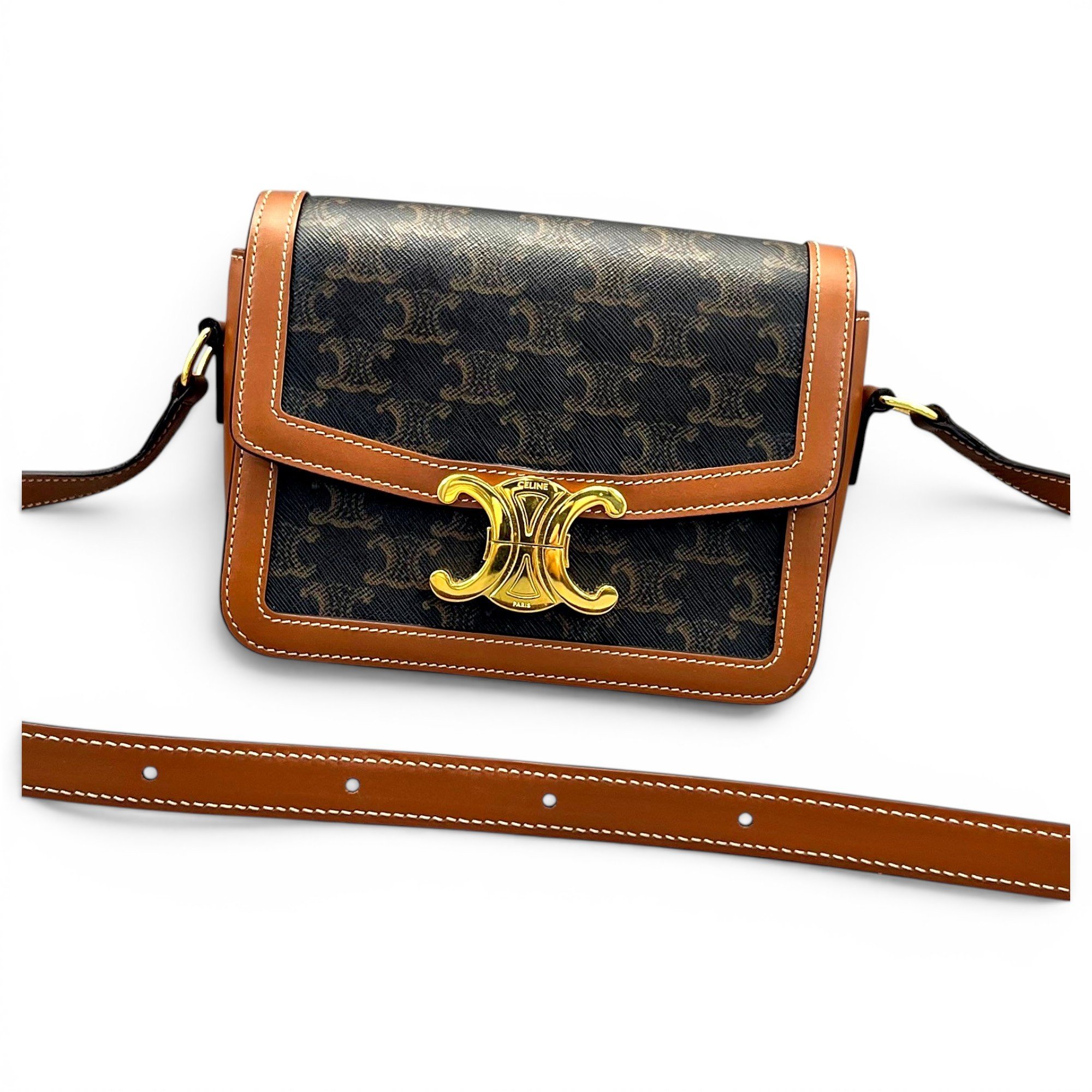 Triomphe leather handbag