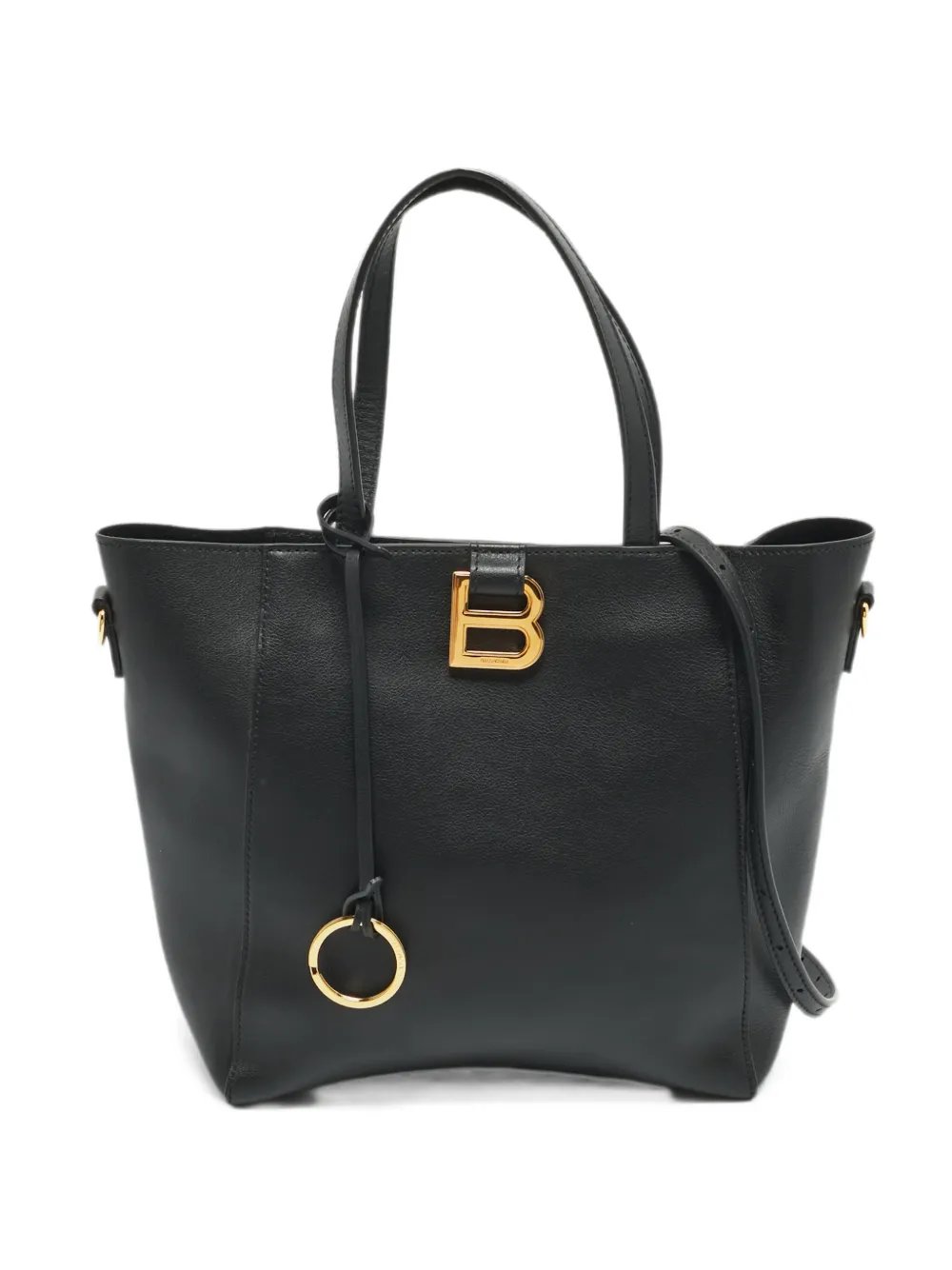 small Hourglass leather tote bag