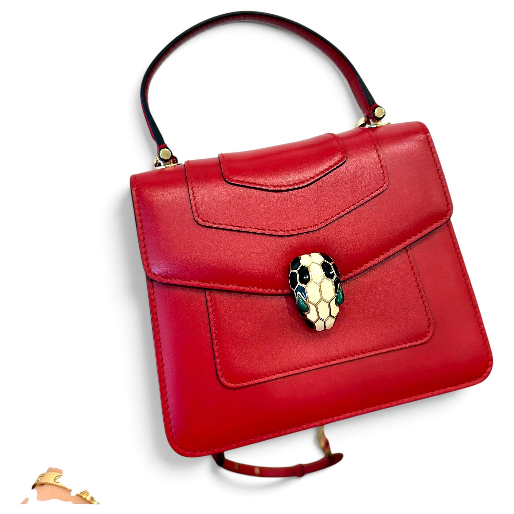 Serpenti leather crossbody bag