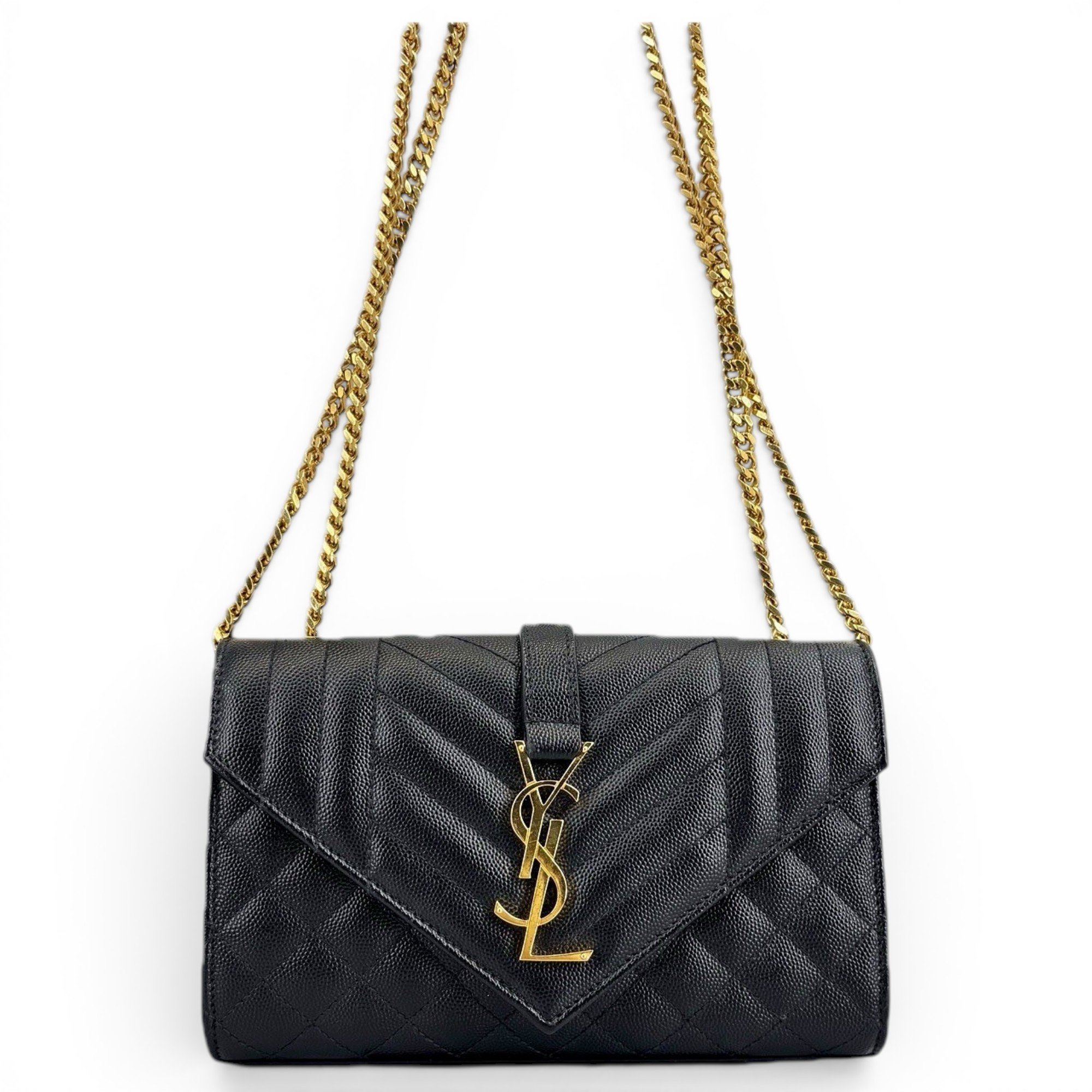 Envelope leather handbag