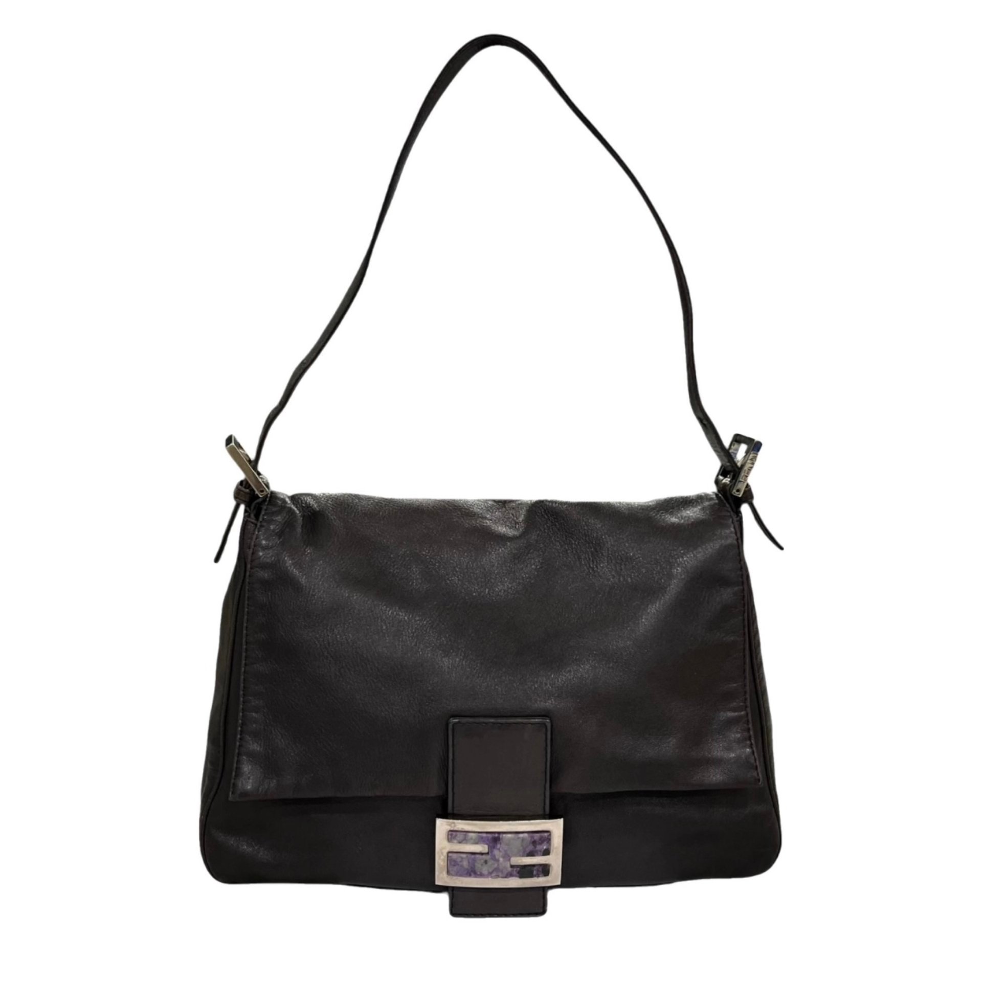 Fendi Mamma Baguette leather handbag