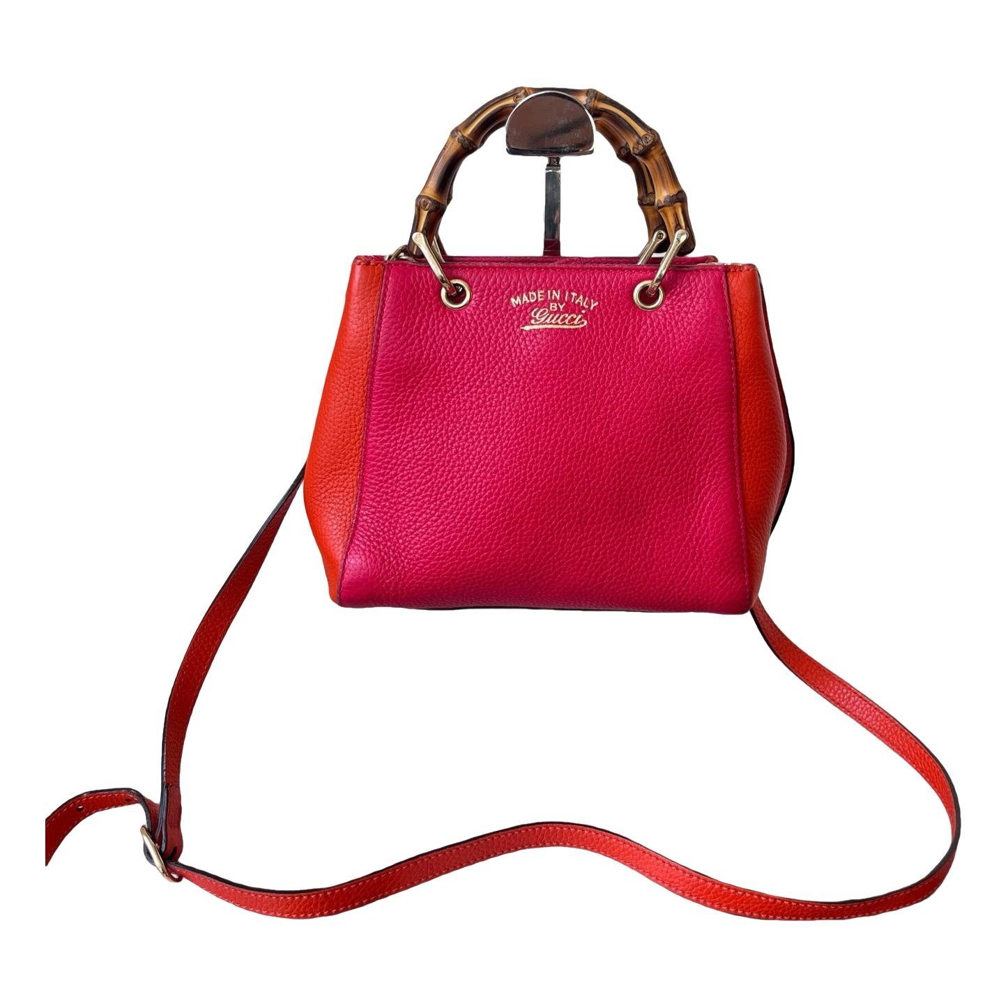 Bamboo leather handbag