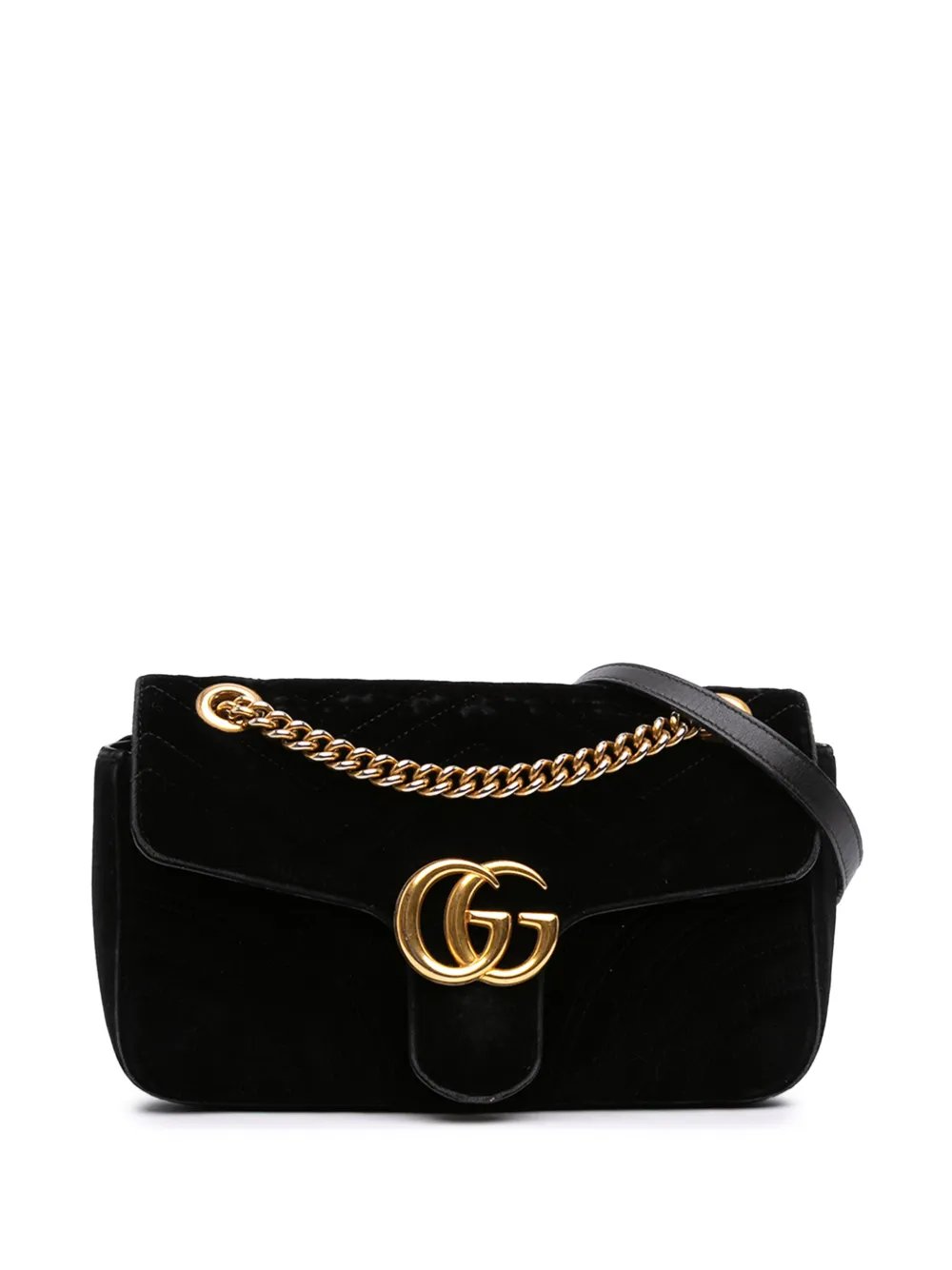 2016-2026 Medium GG Marmont Matelasse Velvet shoulder bag