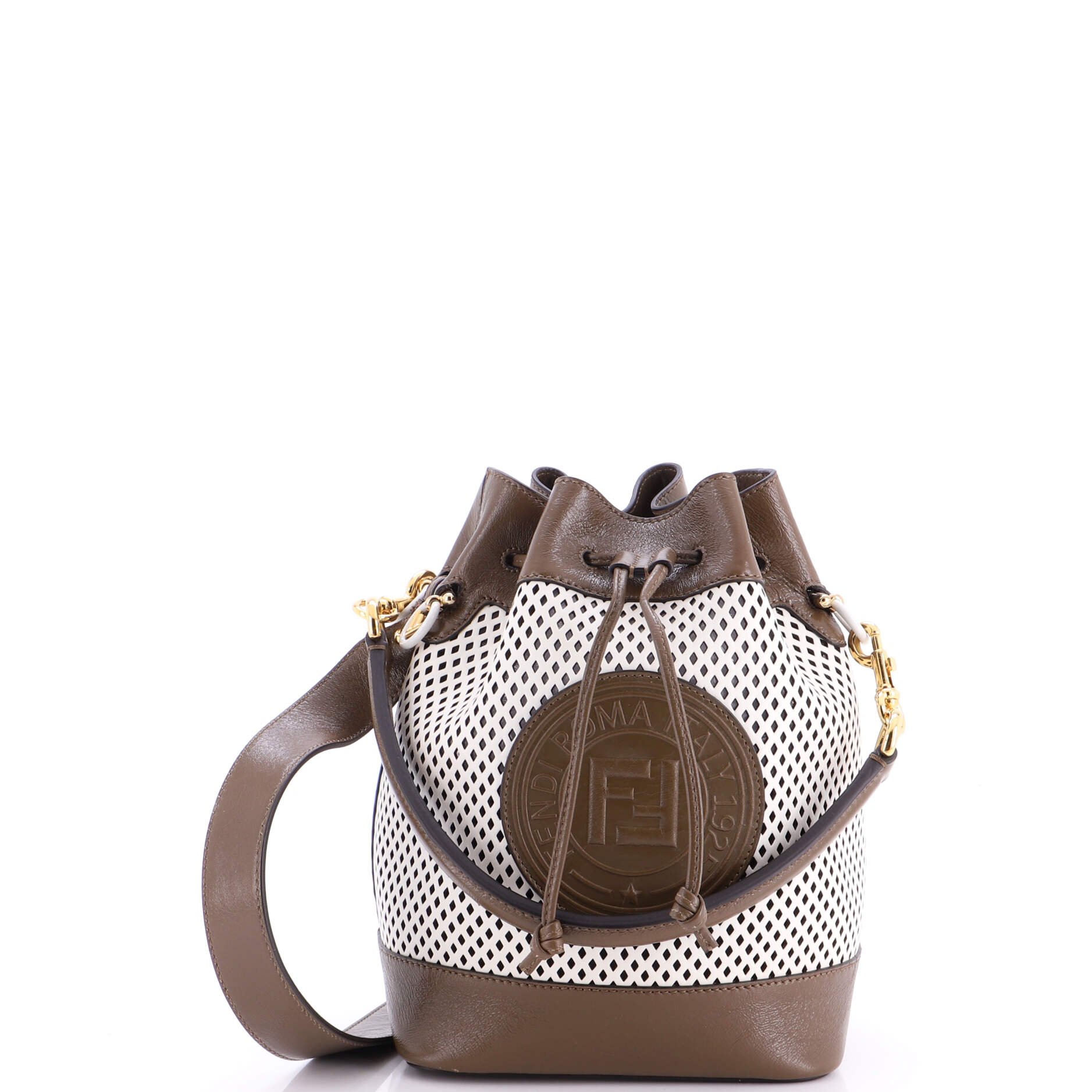 Mon Tresor Bucket Bag Perforated Leather Small