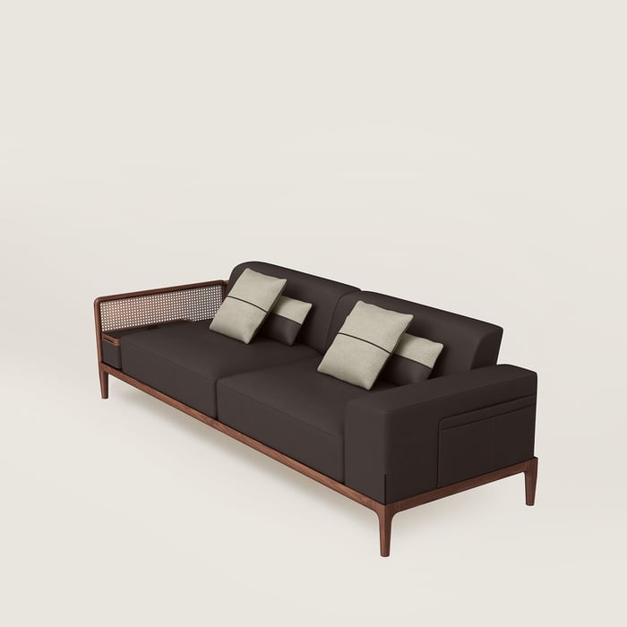 Noir Ébène Sofa Sellier 2-seater