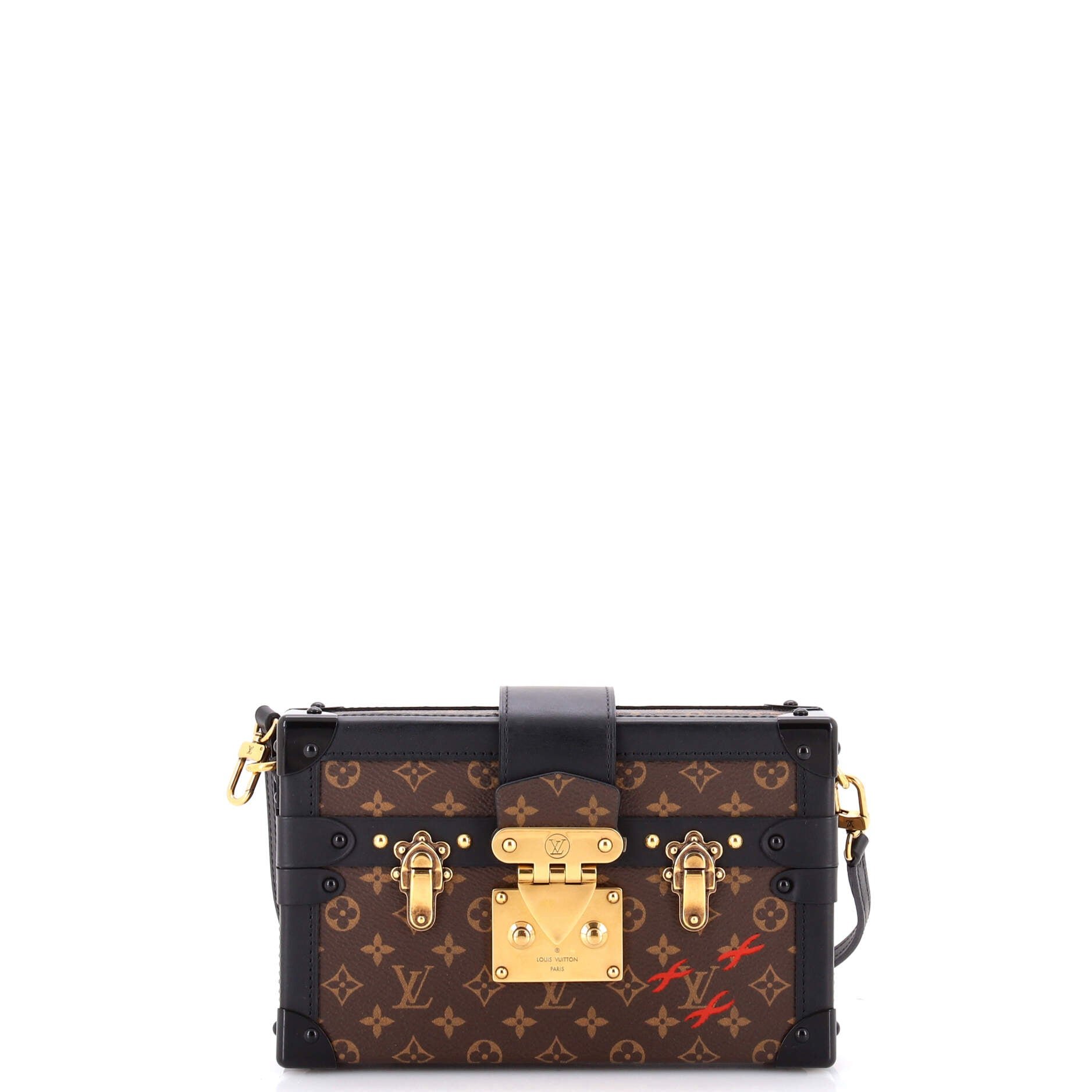 Louis Vuitton Petite Malle Handbag Monogram Canvas East West