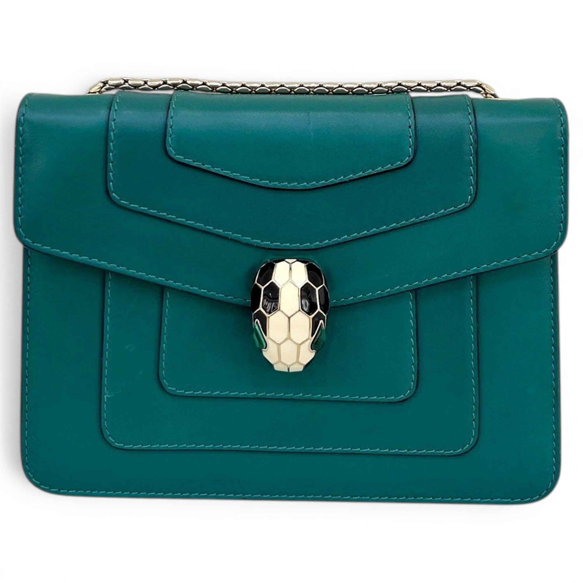 Serpenti leather handbag