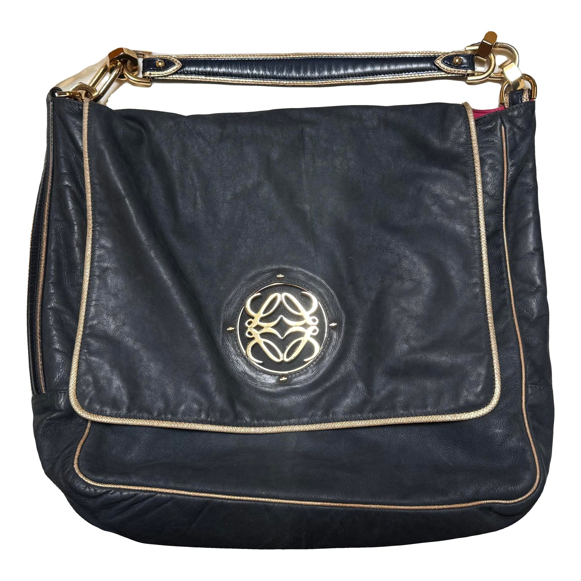 Anagram leather handbag