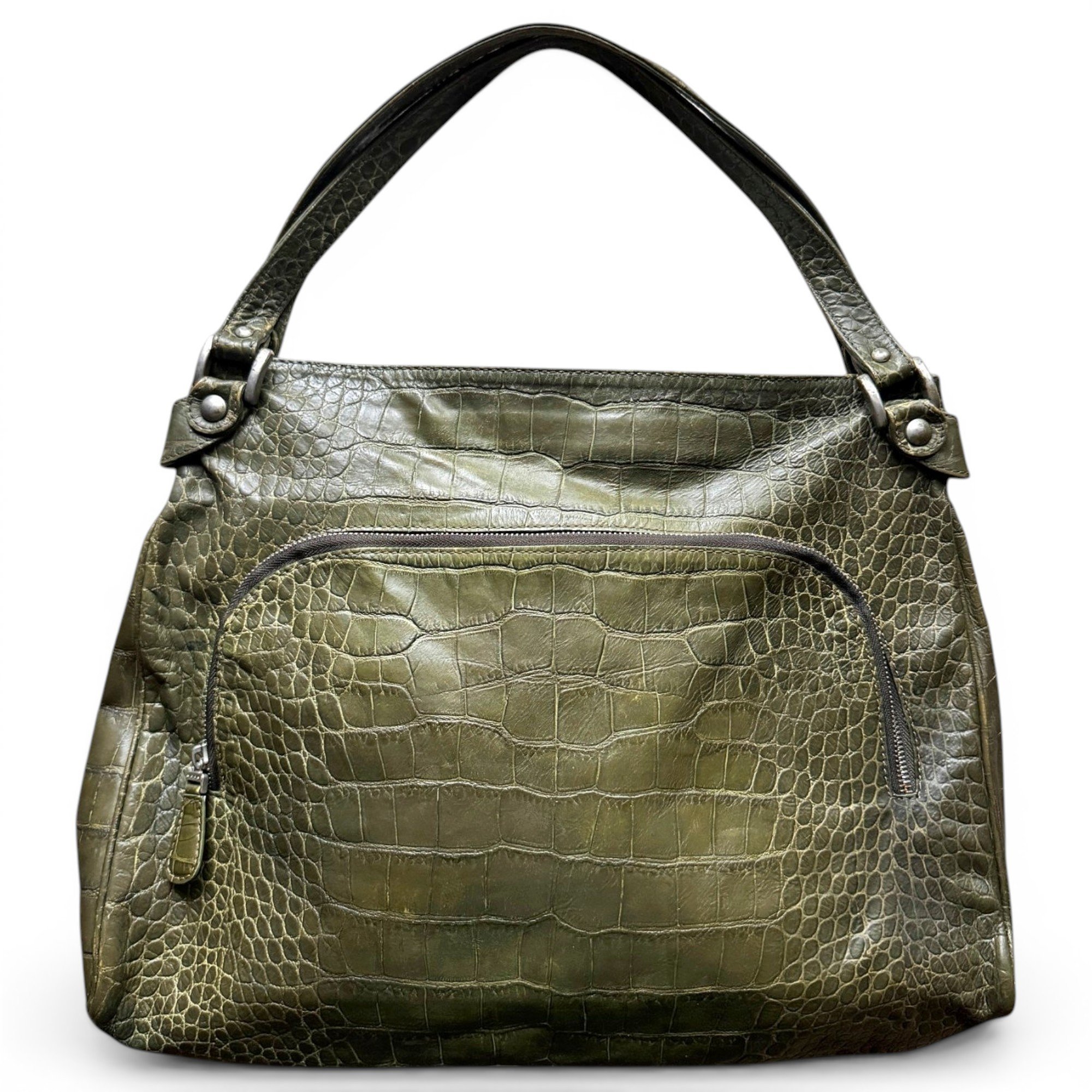 Trunk leather handbag