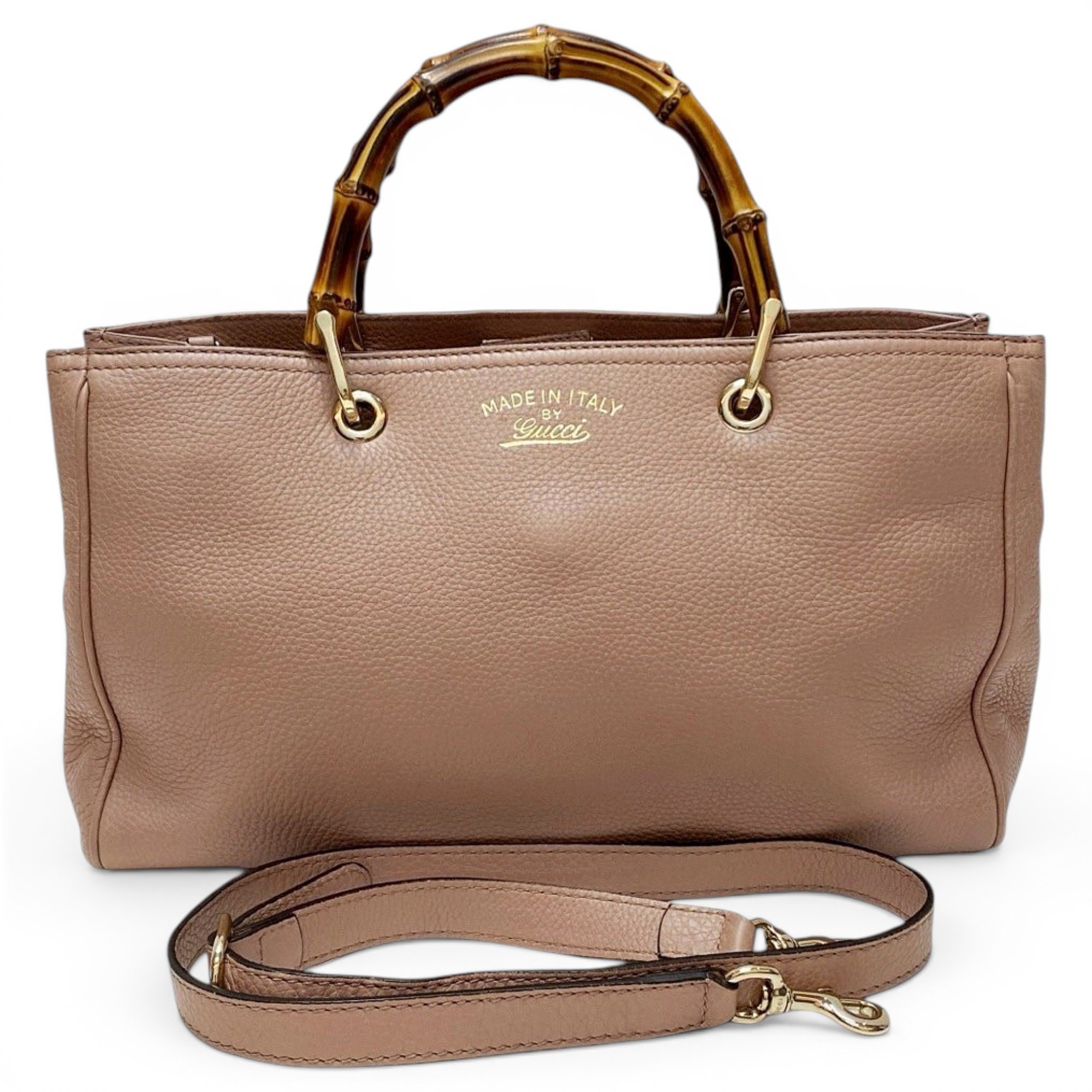 Bamboo leather handbag